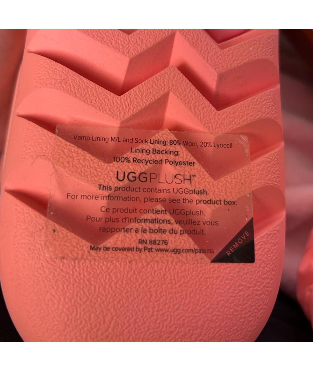 UGG AUSTRALIA Коралловые текстильные полусапоги, фото 5