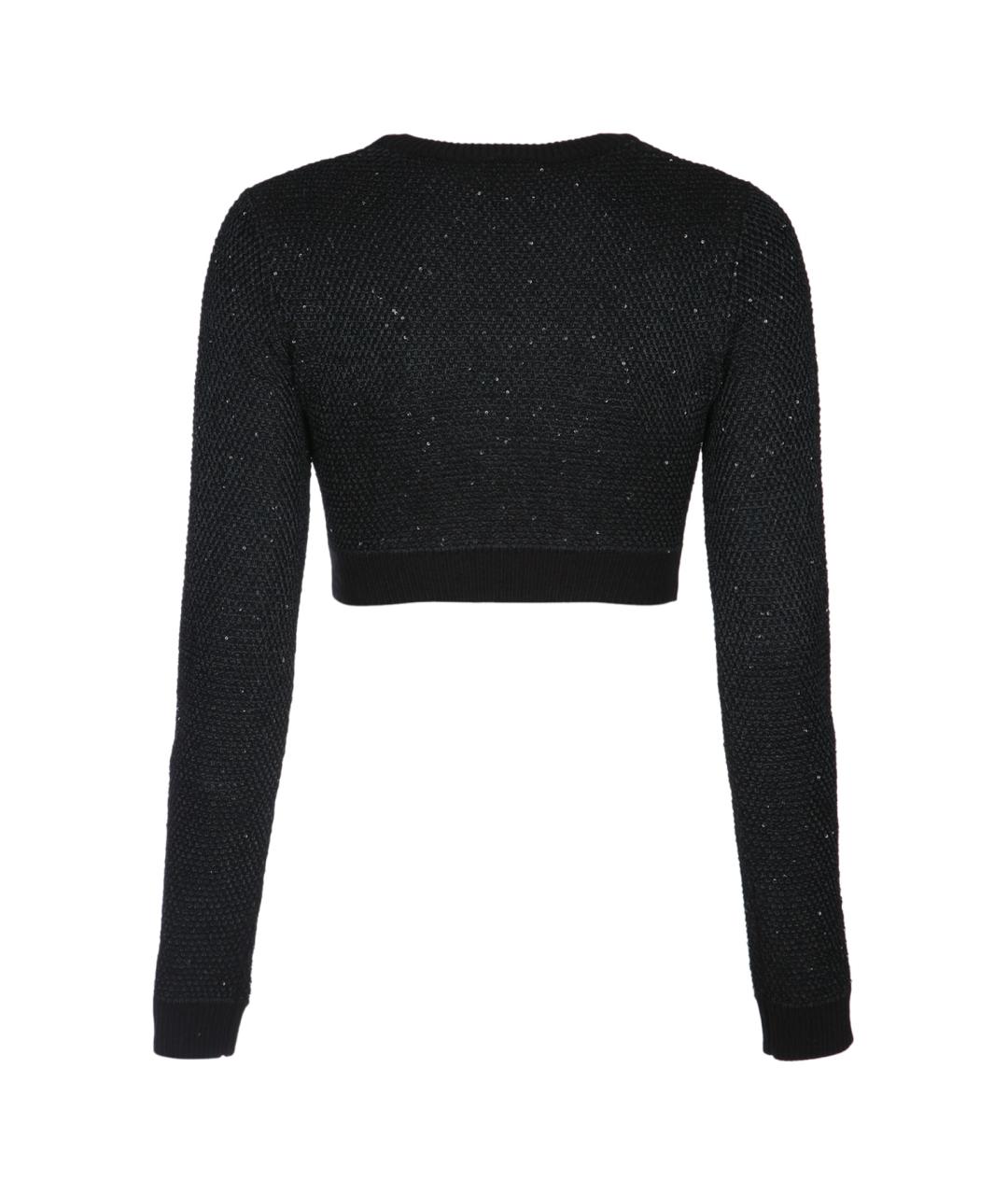 ELISABETTA FRANCHI Черный полиэстеровый джемпер / свитер, фото 2