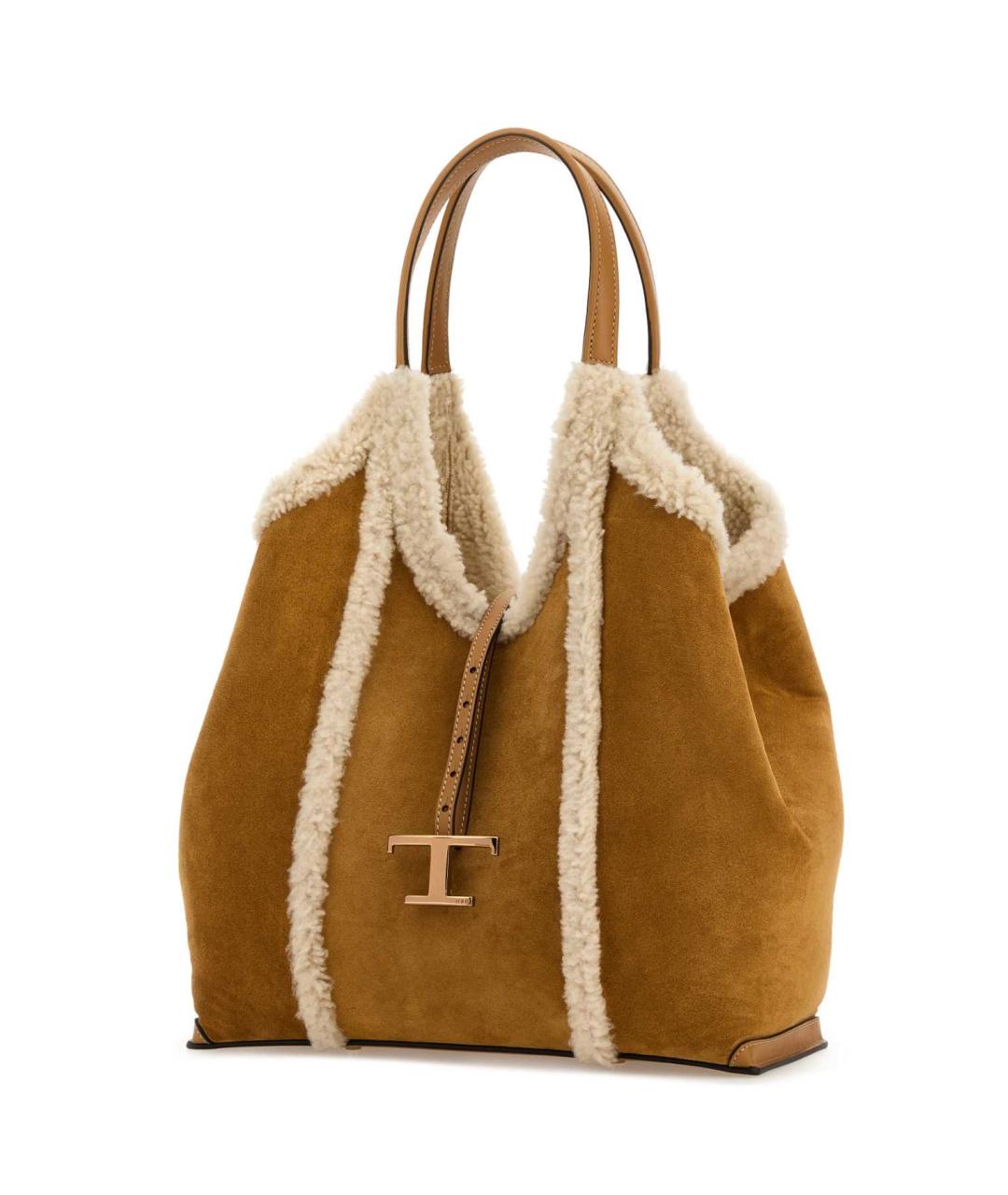 TOD'S Бежевая замшевая сумка тоут, фото 2