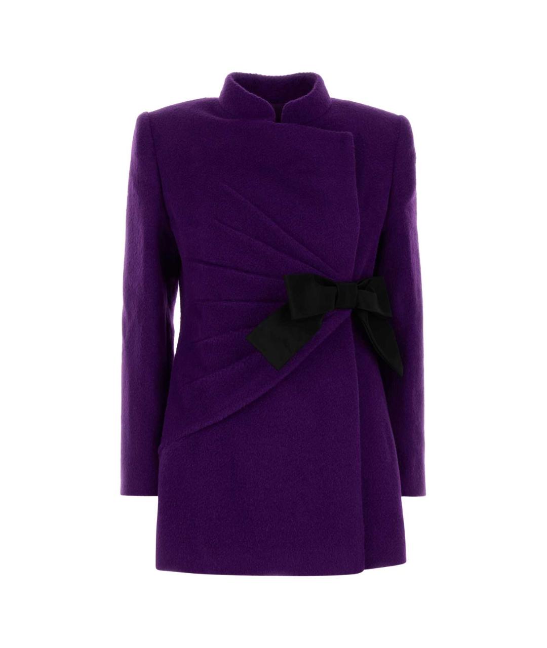 VALENTINO Фиолетовое шерстяное пальто, фото 1