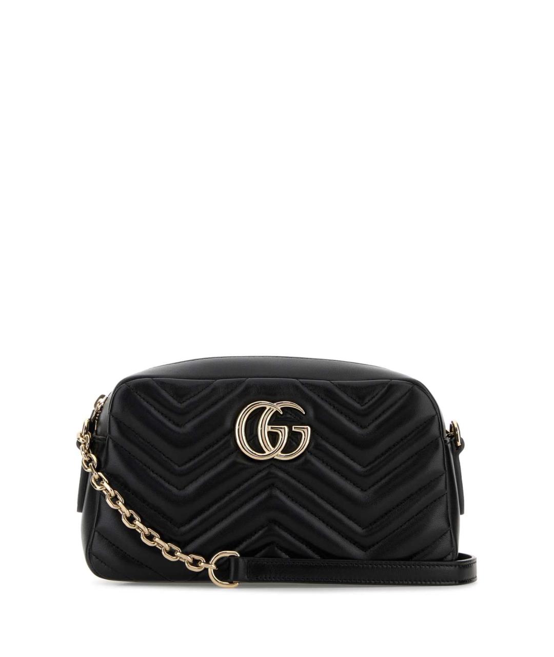 GUCCI Черная кожаная сумка через плечо, фото 1