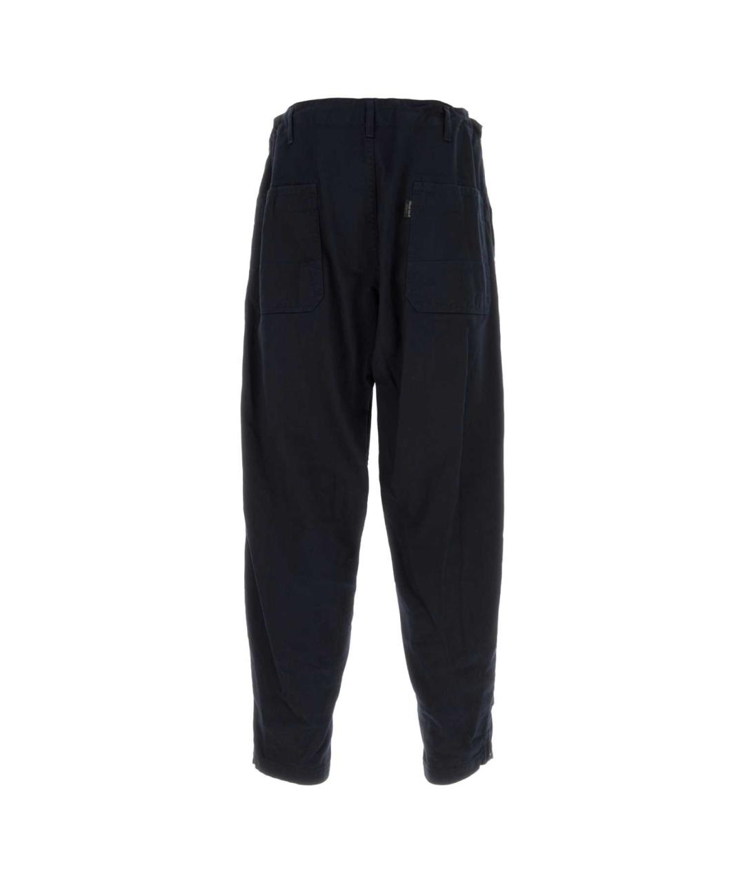 YOHJI YAMAMOTO Темно-синие хлопковые прямые джинсы, фото 2