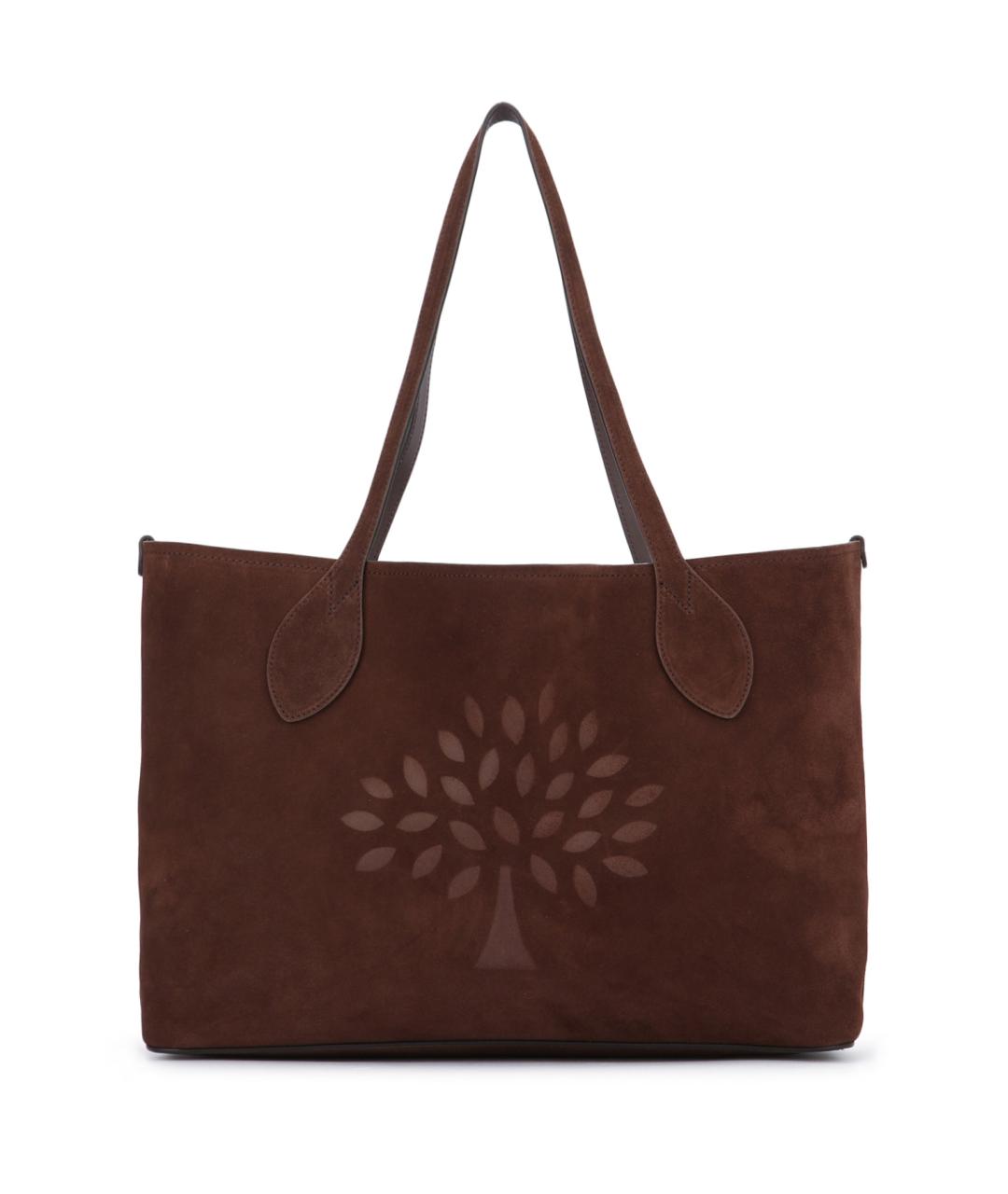 MULBERRY Коричневая замшевая сумка тоут, фото 1