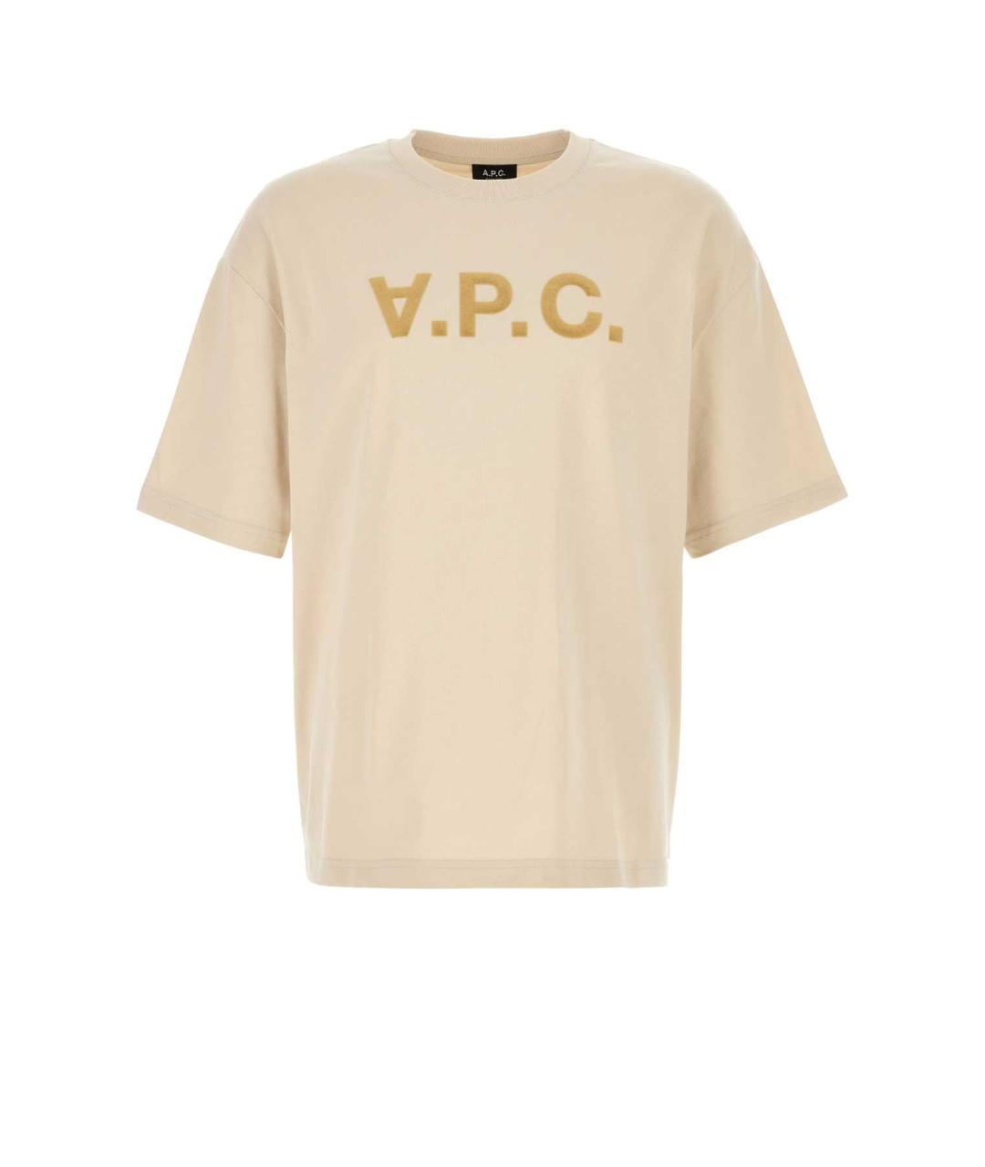 A.P.C. Бежевая хлопковая футболка, фото 1