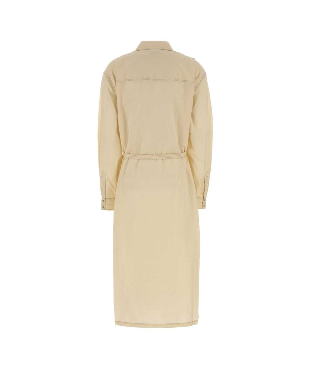 LEMAIRE Бежевое хлопковое повседневное платье, фото 2
