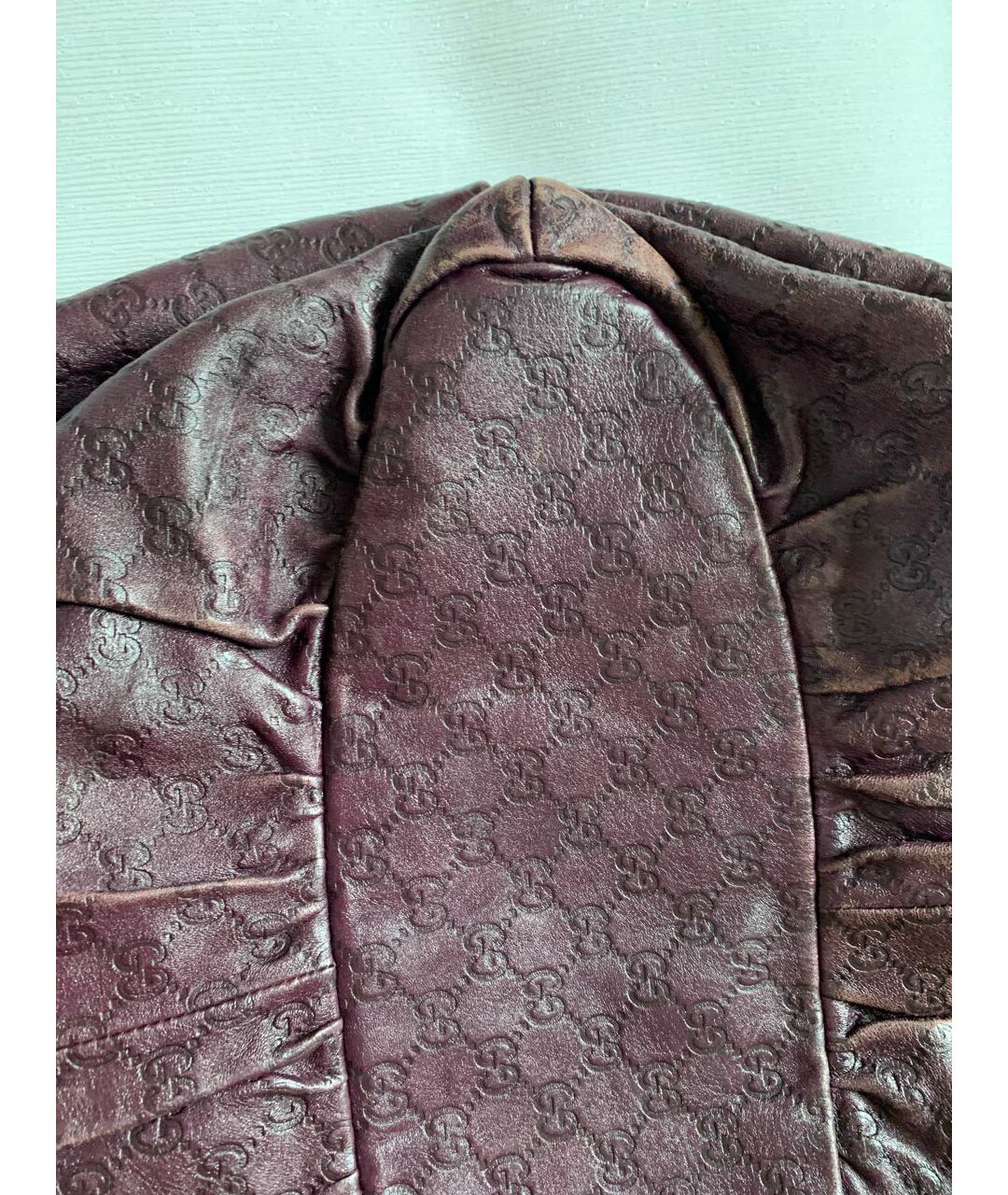 GUCCI Фиолетовая кожаная сумка тоут, фото 6