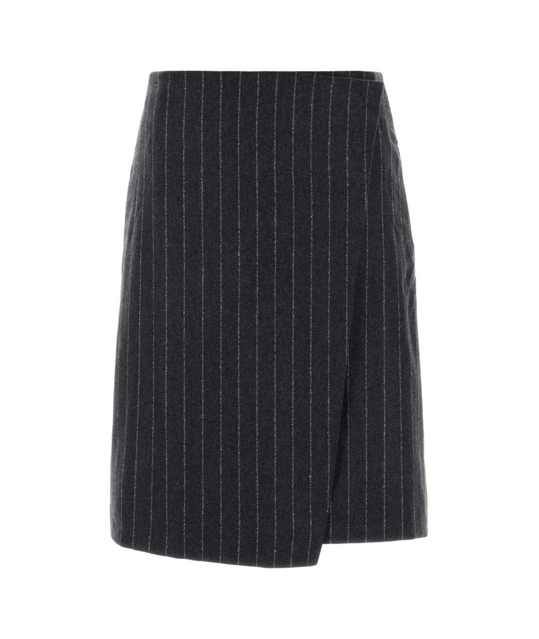 LOULOU STUDIO Мульти шерстяная юбка миди, фото 1