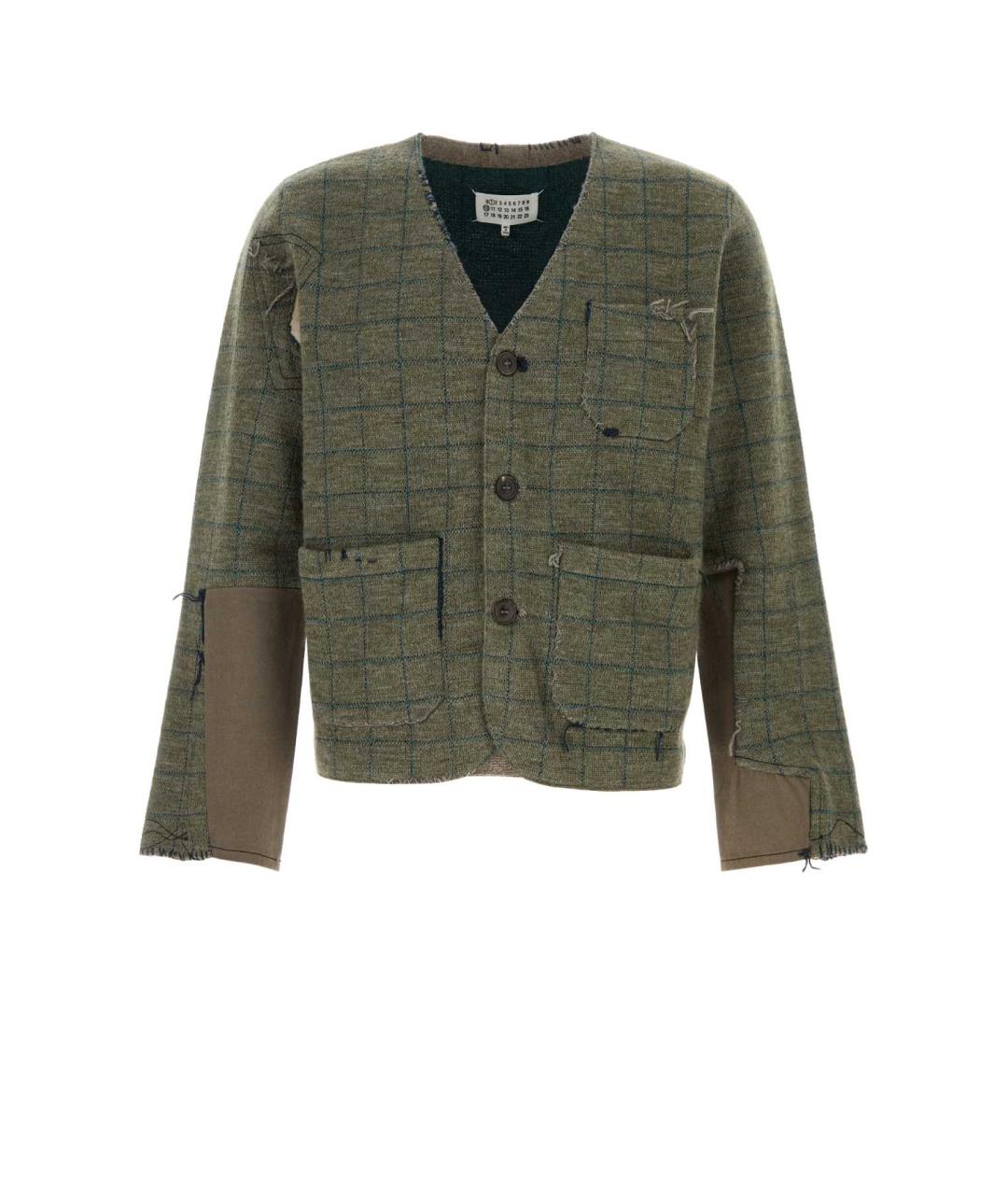 MAISON MARGIELA Зеленый шерстяной кардиган, фото 1