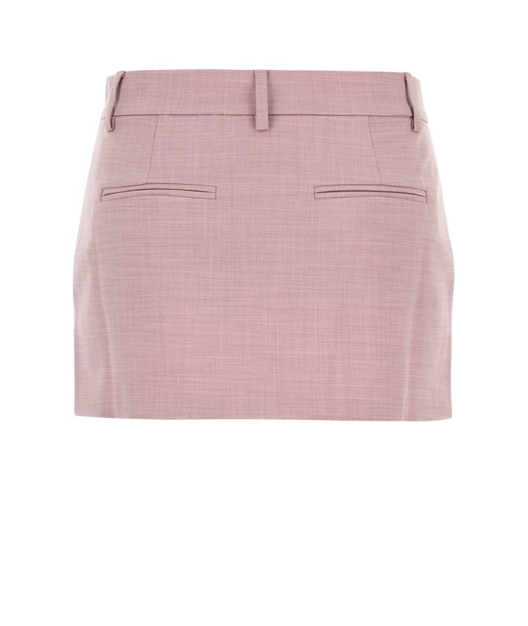 THE ANDAMANE Розовая полиэстеровая юбка мини, фото 2