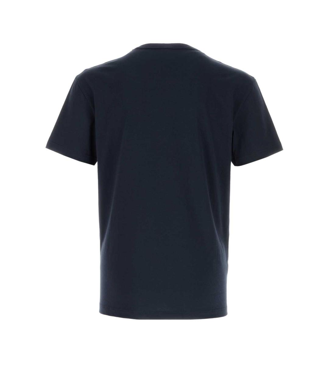 VALENTINO Темно-синяя хлопковая футболка, фото 2