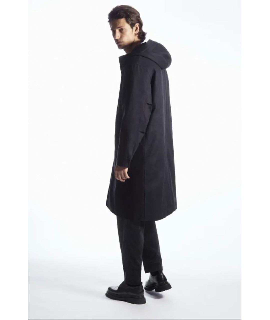 COS Темно-синяя хлопко-эластановая парка, фото 6