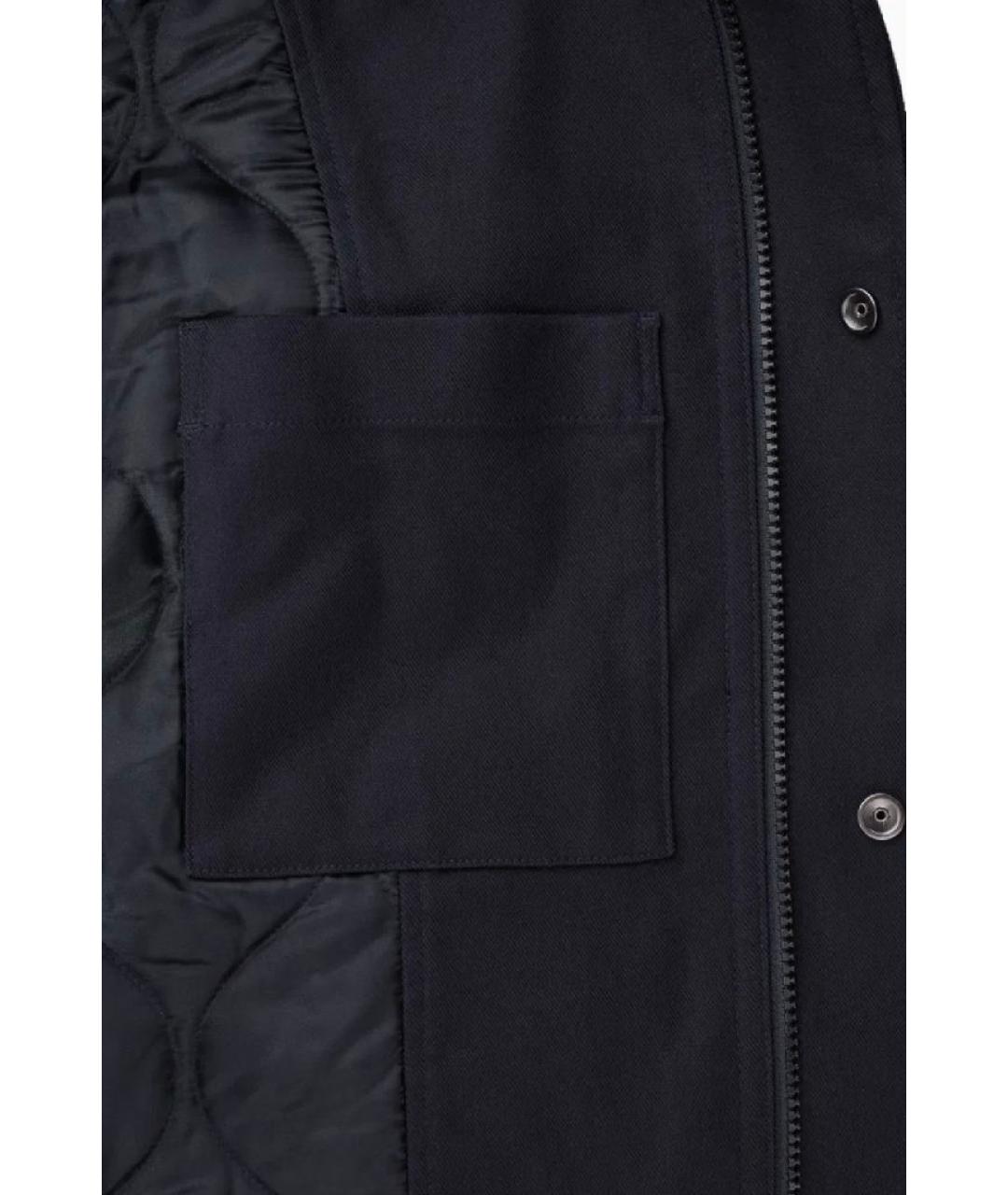 COS Темно-синяя хлопко-эластановая парка, фото 2