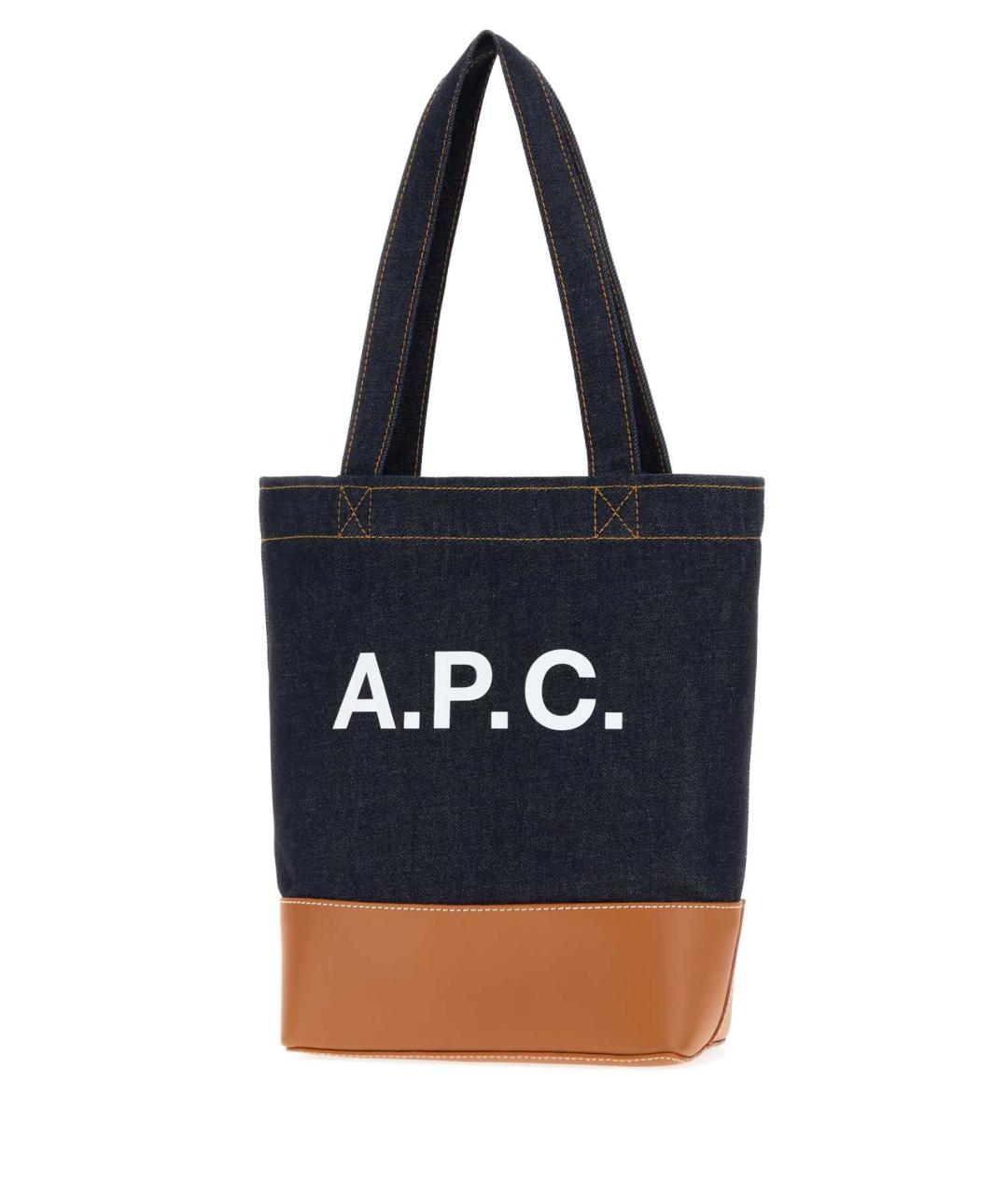 A.P.C. Синяя тканевая сумка на плечо, фото 2