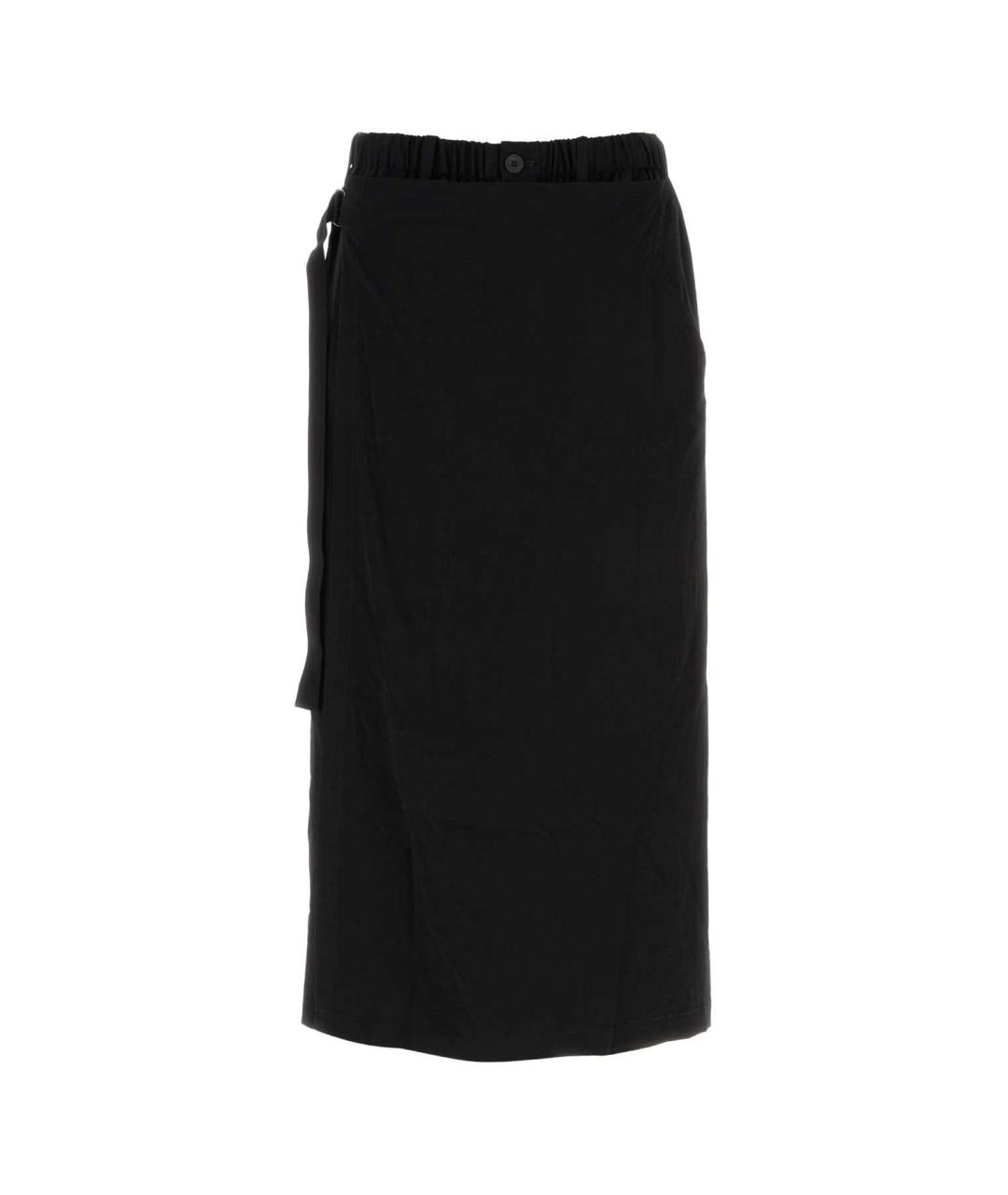 YOHJI YAMAMOTO Черная ацетатная юбка макси, фото 1