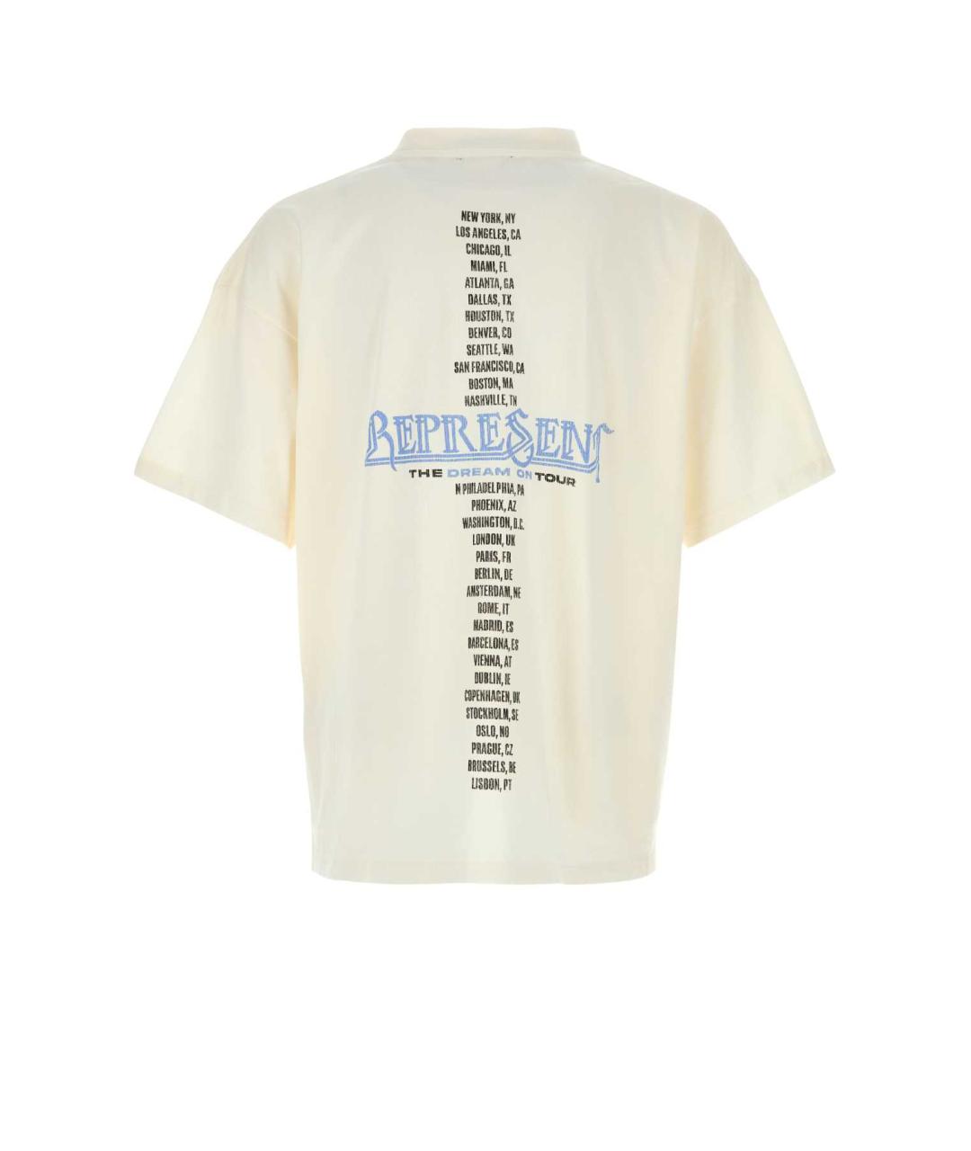 REPRESENT Белая хлопковая футболка, фото 2