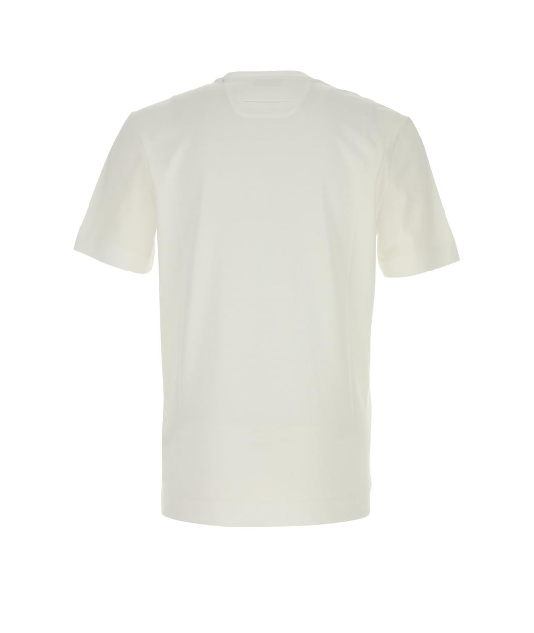 ZEGNA Белая хлопковая футболка, фото 2