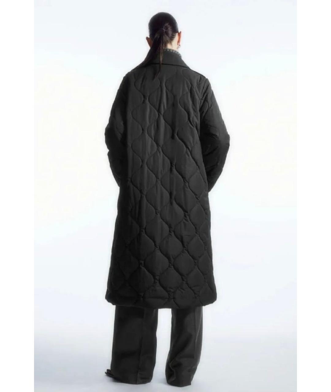 COS Черное полиэстеровое пальто, фото 4