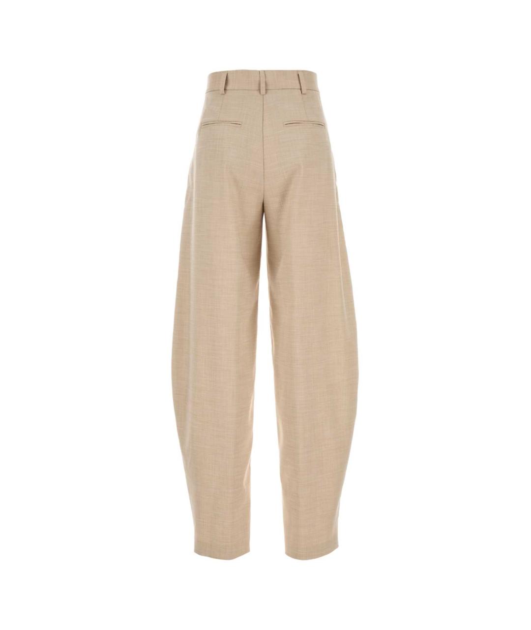 THE ANDAMANE Бежевые полиэстеровые прямые брюки, фото 2