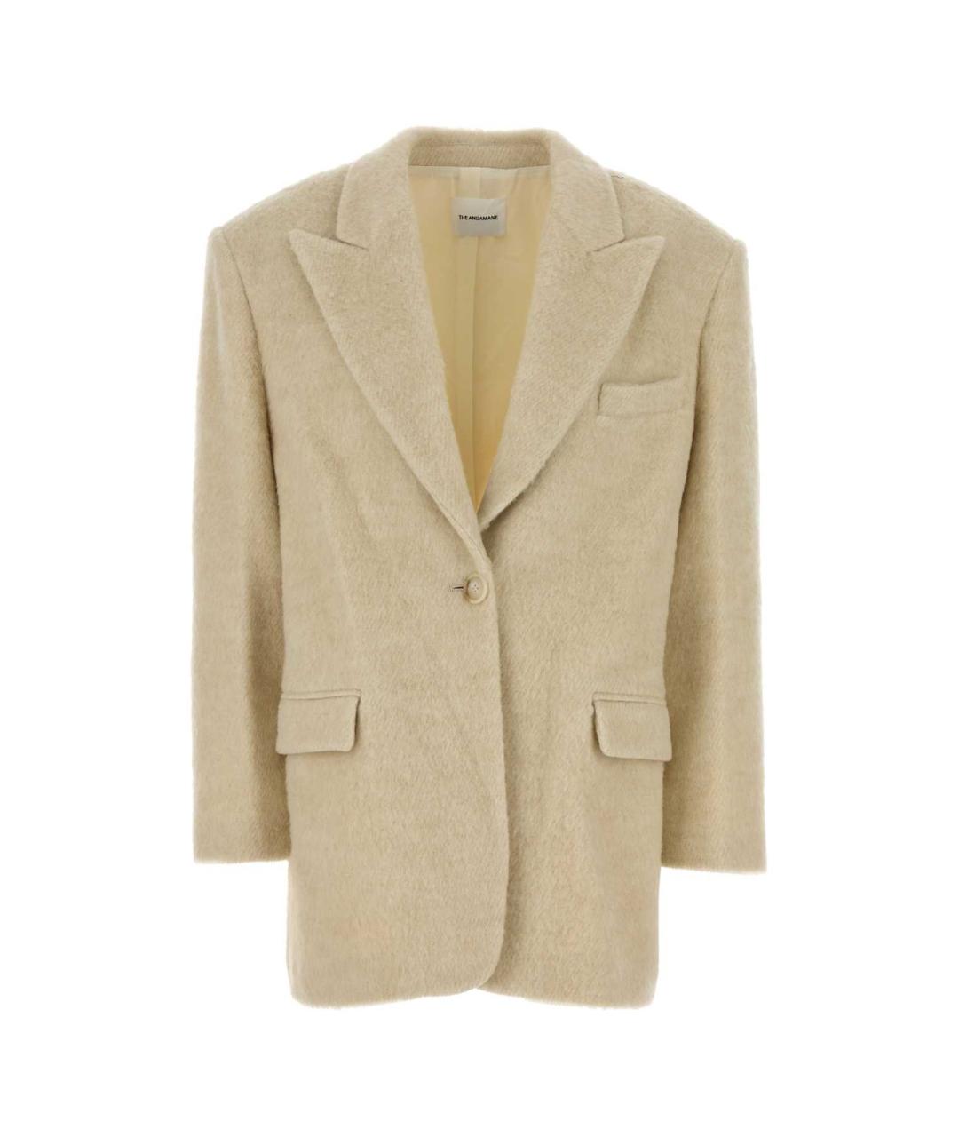 THE ANDAMANE Бежевое синтетическое пальто, фото 1