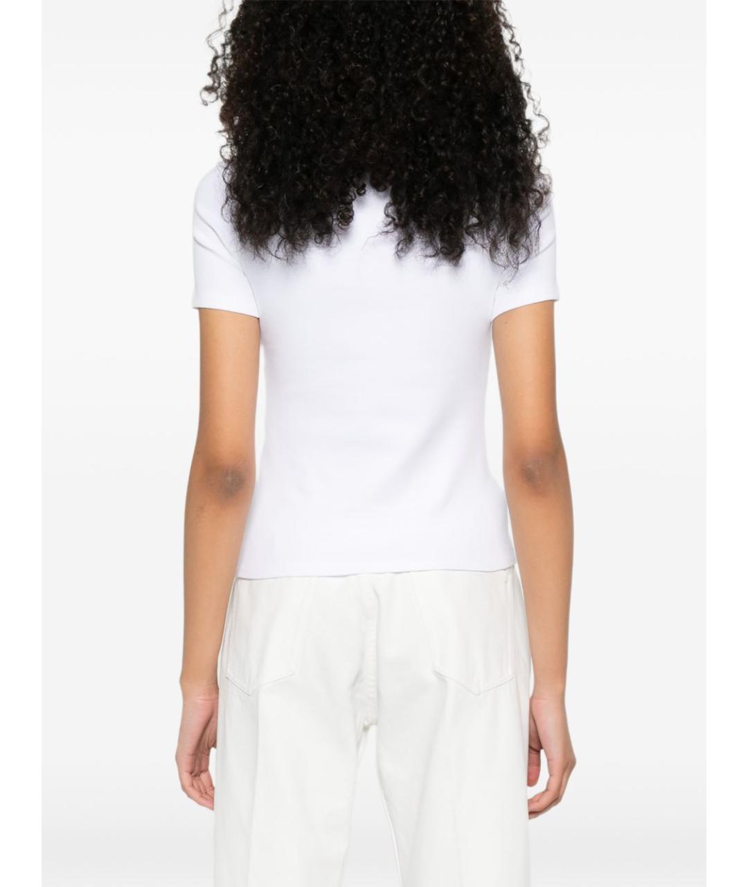CELINE Белая хлопковая футболка, фото 5