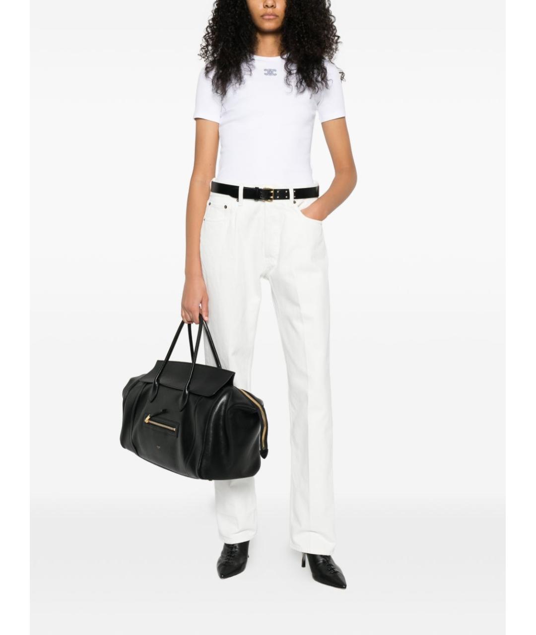 CELINE Белая хлопковая футболка, фото 3