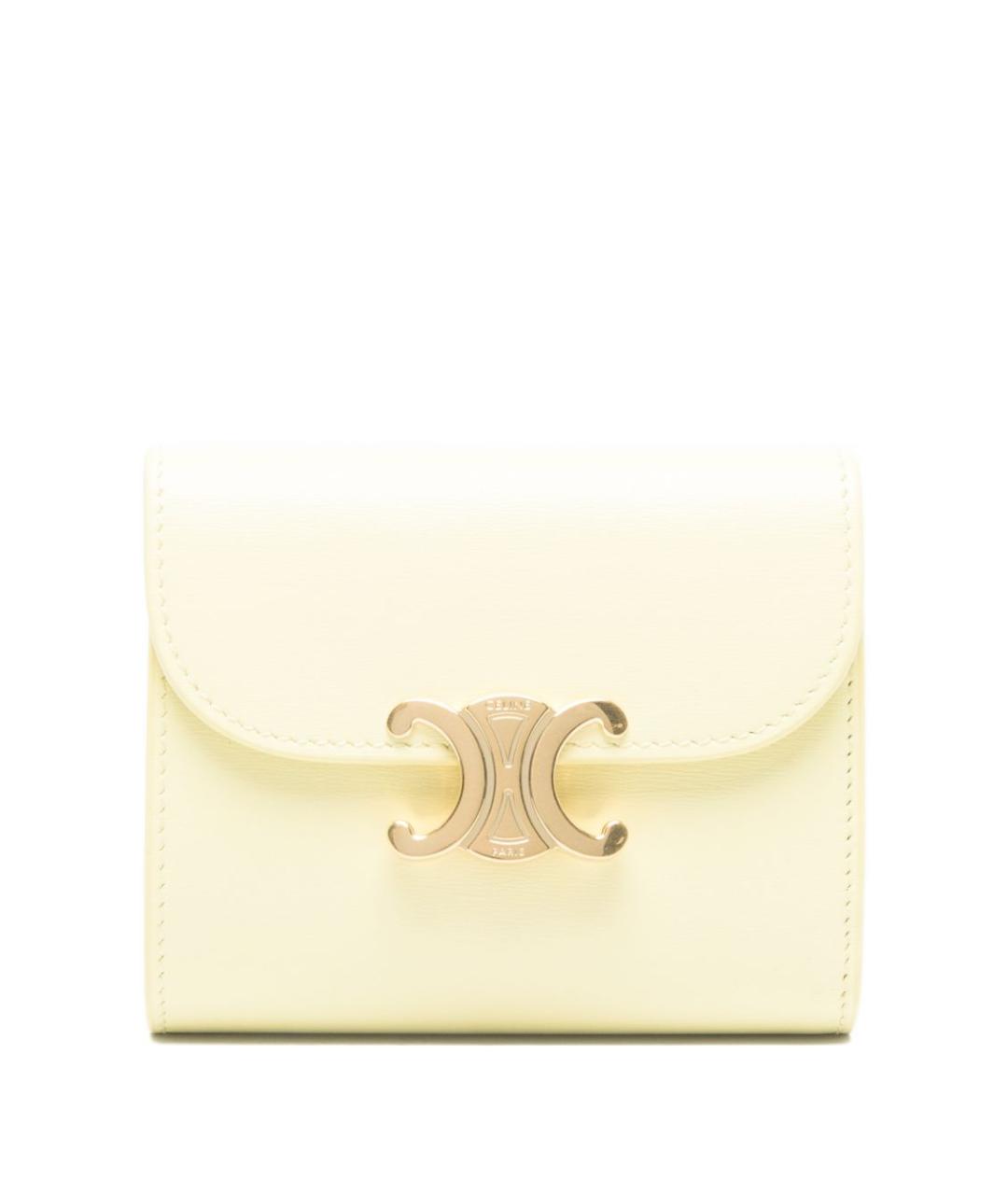CELINE Желтый кожаный кошелек, фото 1