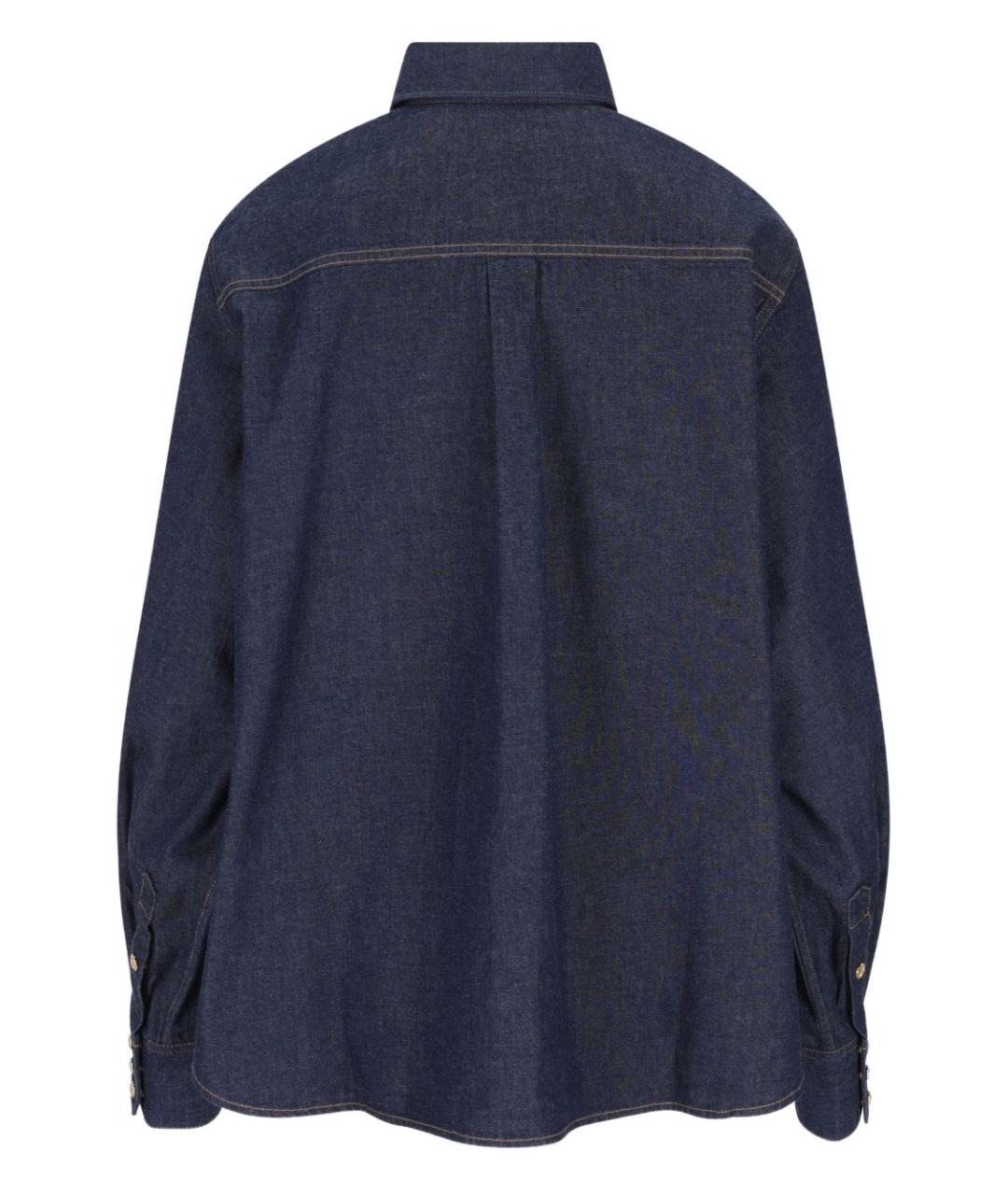 CELINE Синяя хлопковая рубашка, фото 2