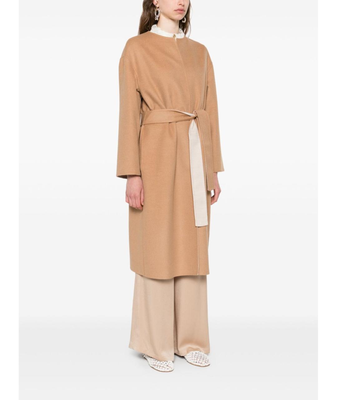 FABIANA FILIPPI Бежевое шерстяное пальто, фото 3
