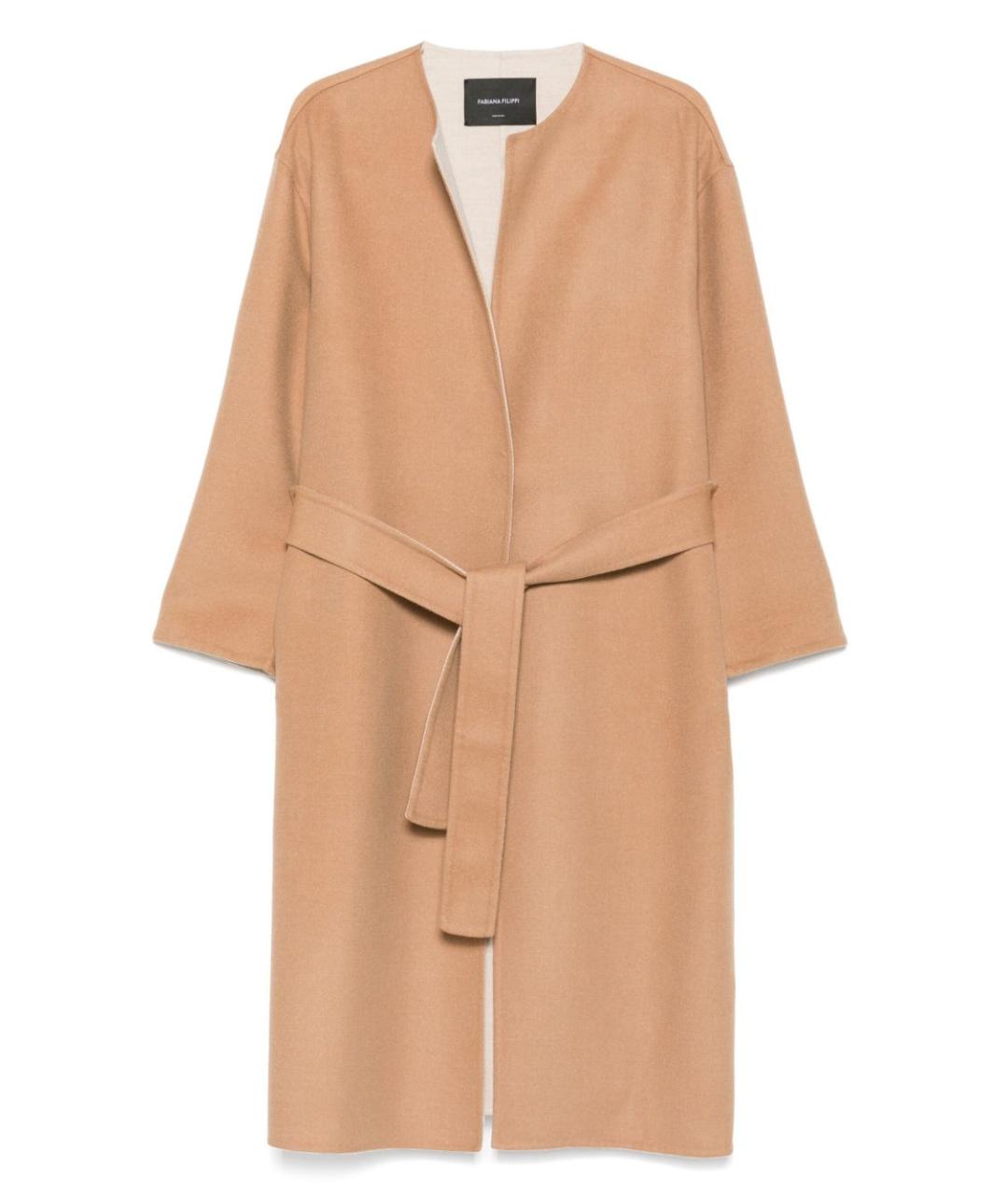 FABIANA FILIPPI Бежевое шерстяное пальто, фото 1