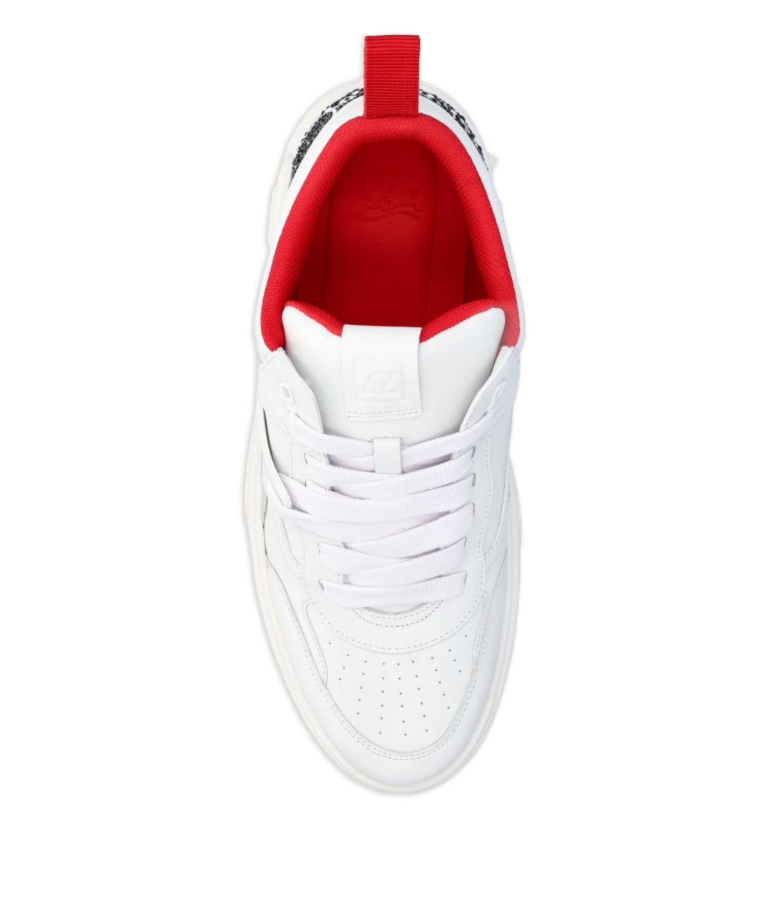 CHRISTIAN LOUBOUTIN Белые кожаные низкие кроссовки / кеды, фото 4