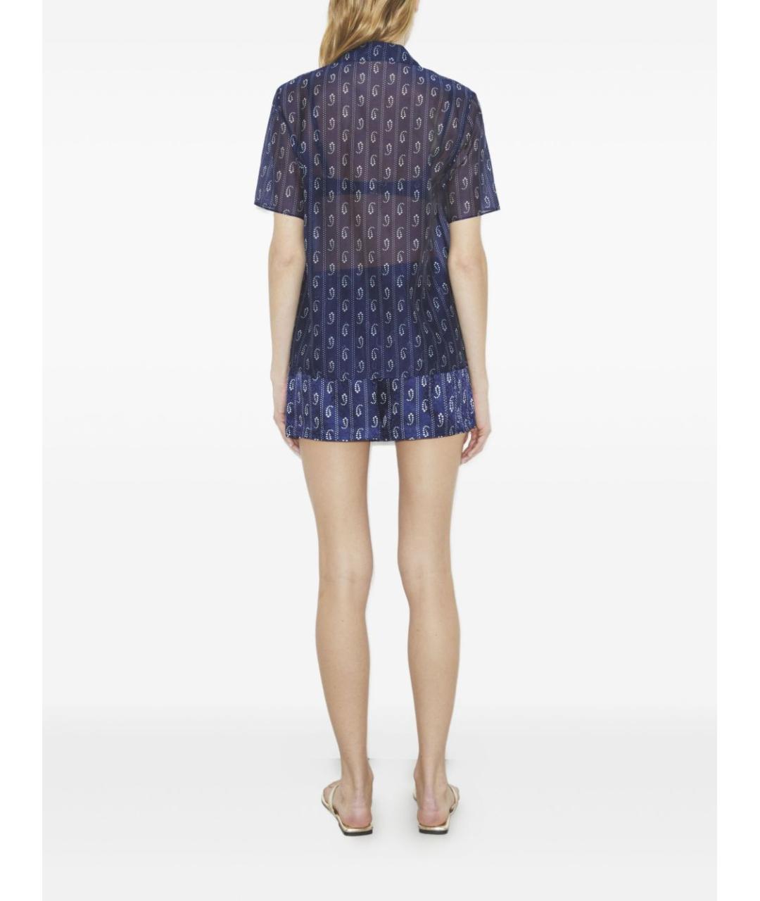 TORY BURCH Синие шелковые шорты, фото 2