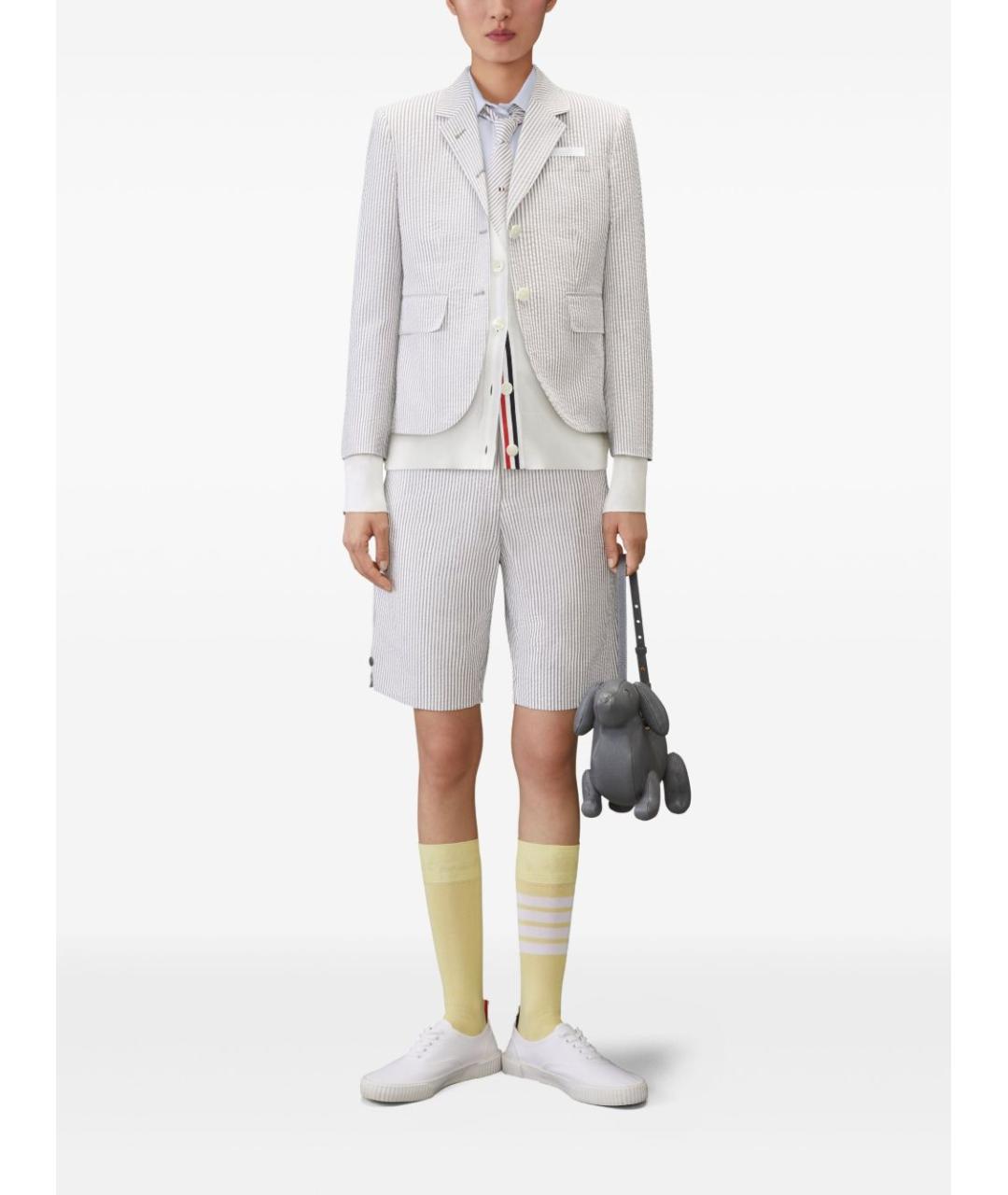 THOM BROWNE Голубая хлопковая рубашка, фото 4