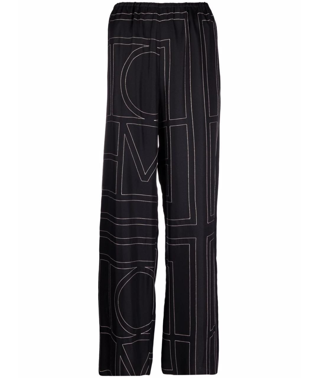 TOTEME Черные шелковые прямые брюки, фото 1