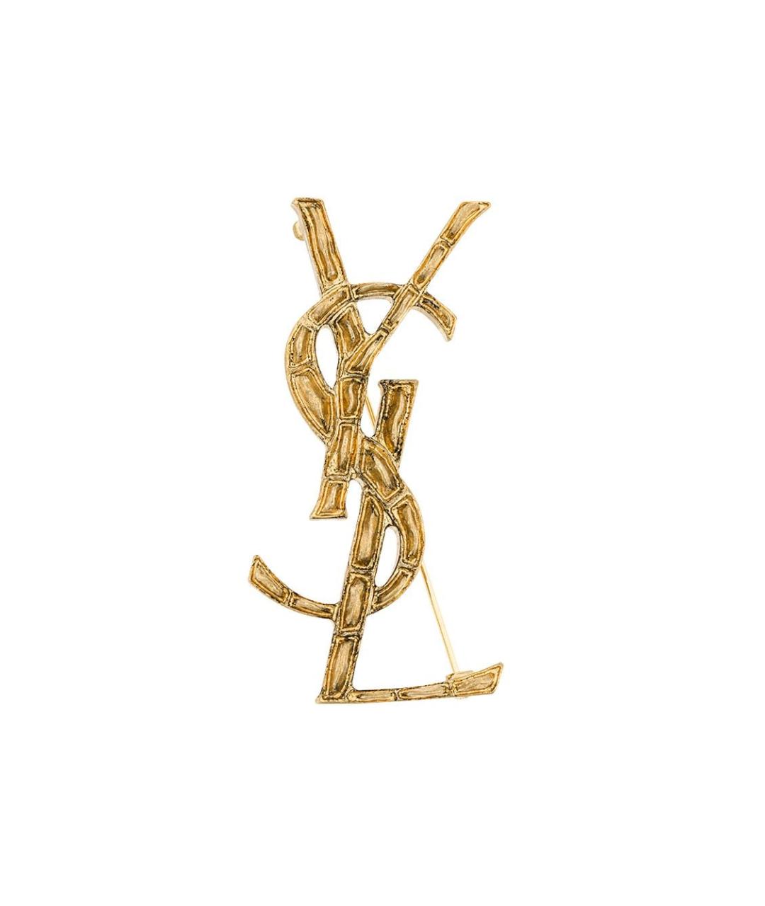 SAINT LAURENT Золотая металлическая булавка / брошь, фото 1