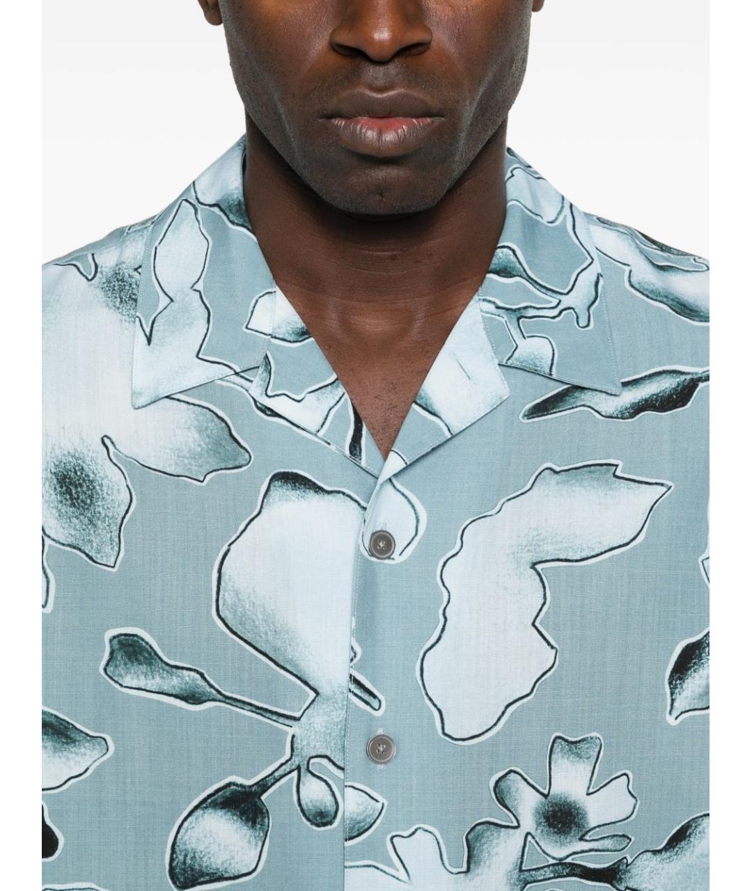 PS BY PAUL SMITH Мульти хлопко-лиоцелловая кэжуал рубашка, фото 4