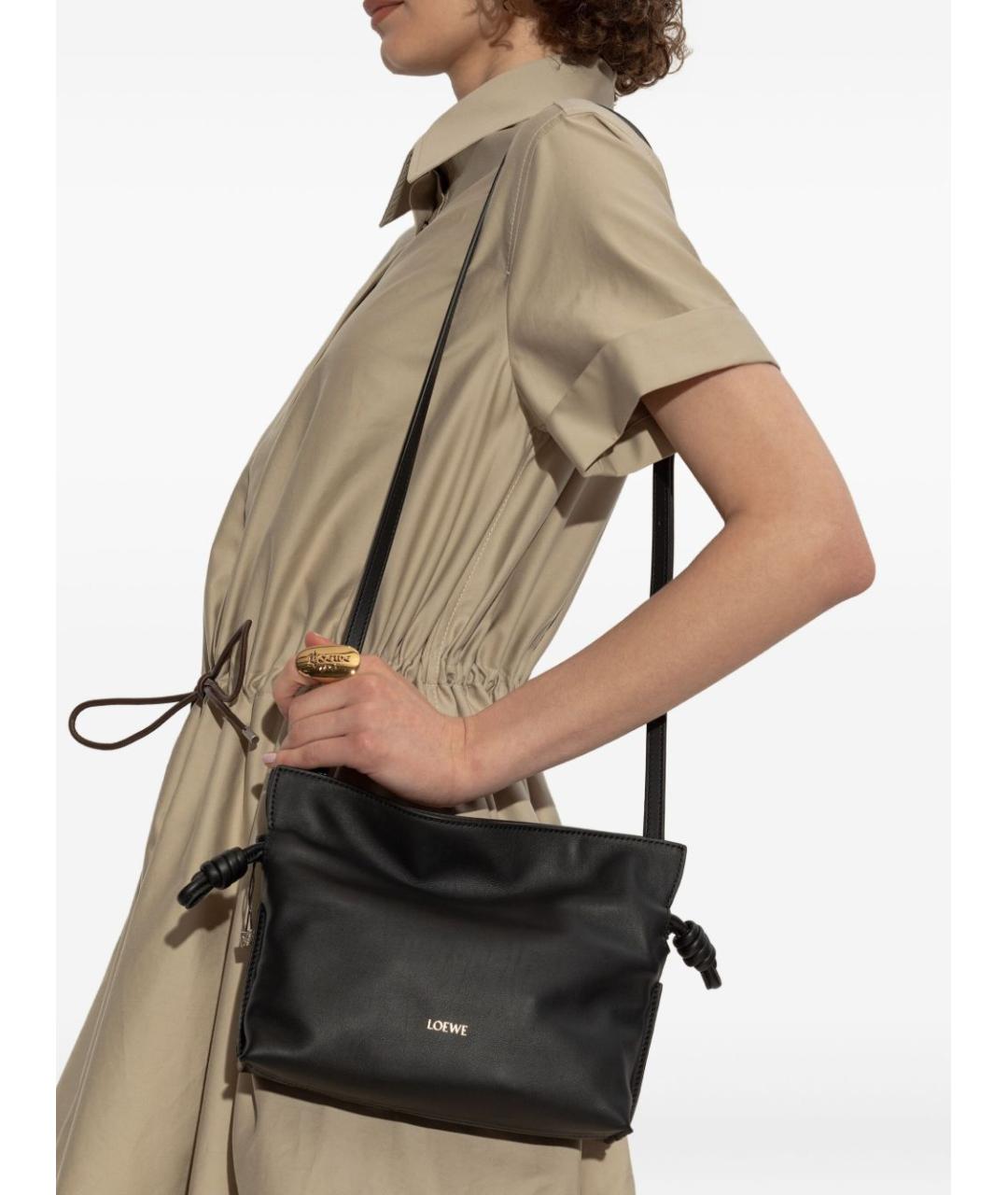 LOEWE Черная кожаная сумка через плечо, фото 5
