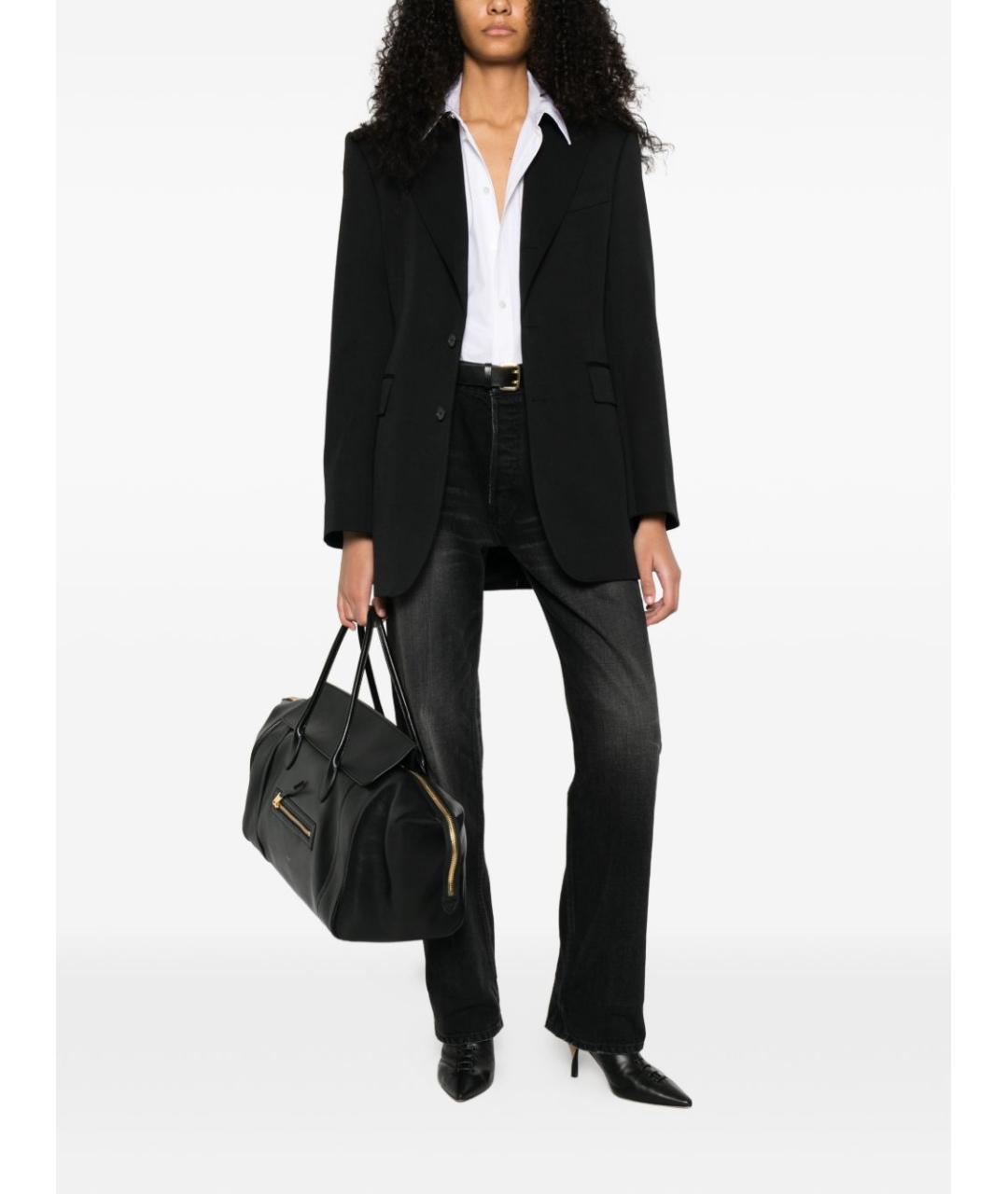 CELINE Черный шерстяной жакет/пиджак, фото 2