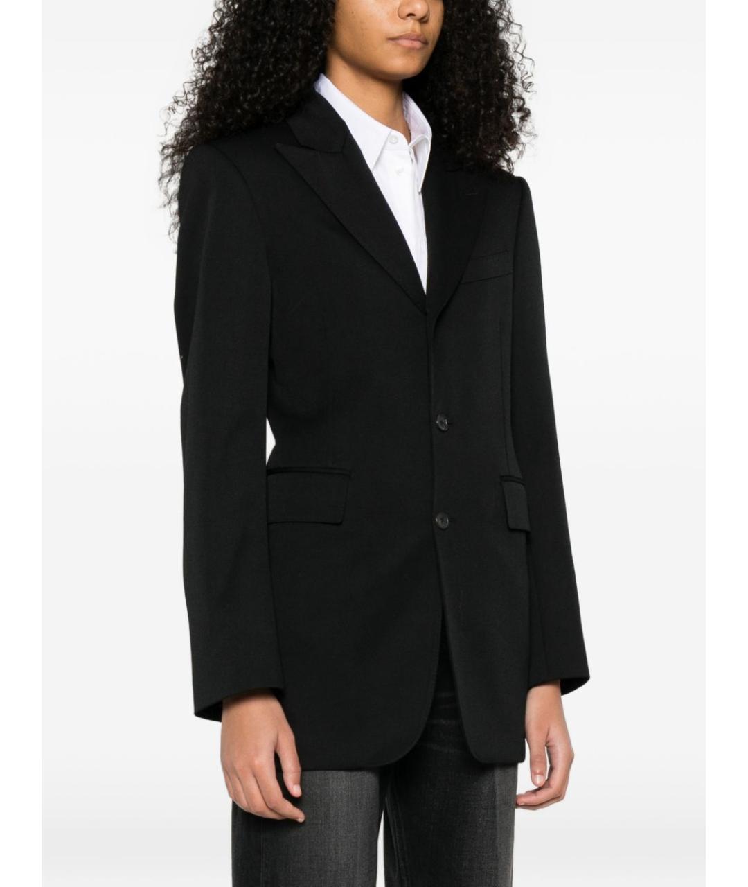 CELINE Черный шерстяной жакет/пиджак, фото 3