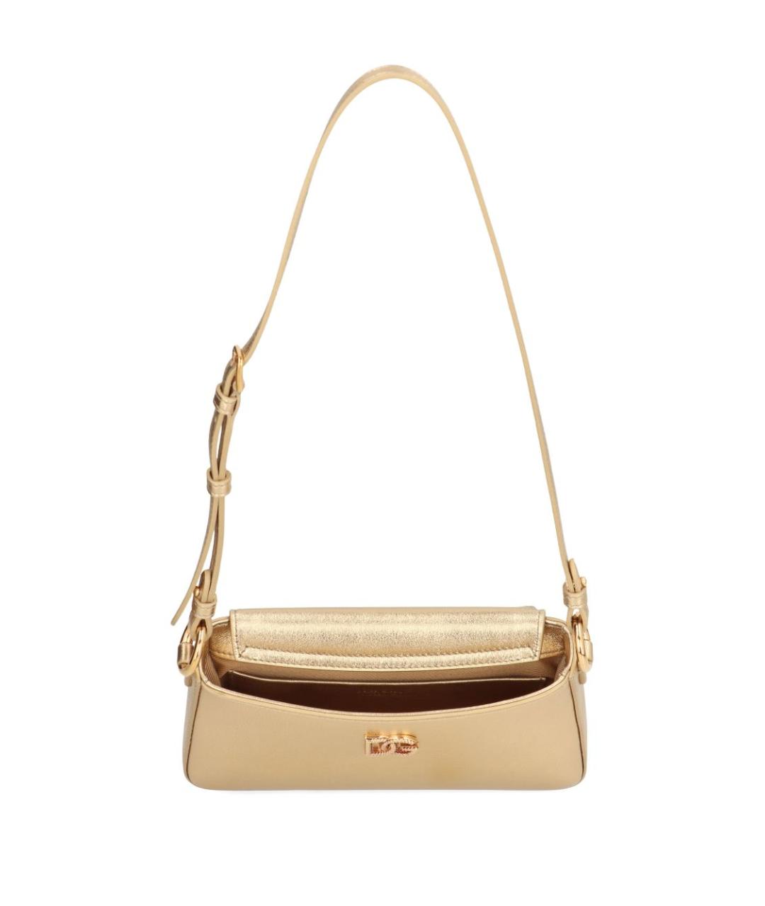 DOLCE&GABBANA Золотая сумка через плечо, фото 2