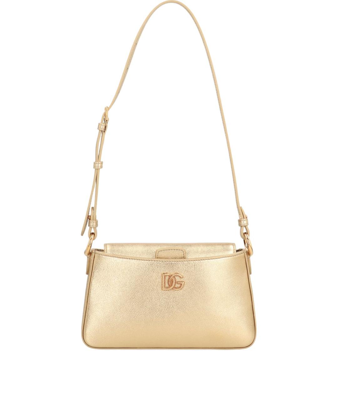 DOLCE&GABBANA Золотая сумка через плечо, фото 1