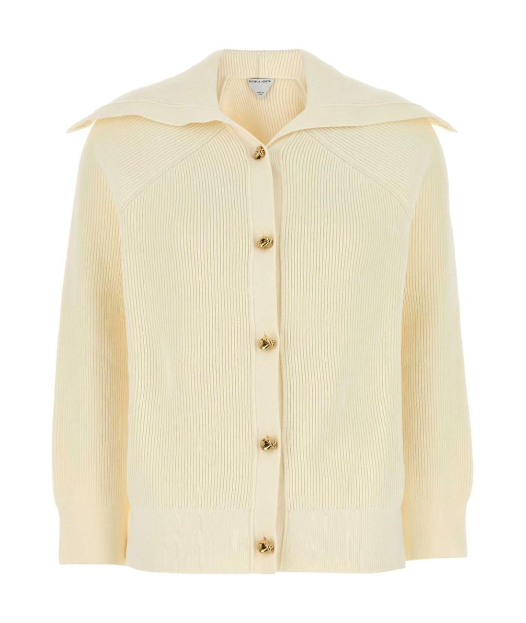 BOTTEGA VENETA Бежевый хлопковый кардиган, фото 1