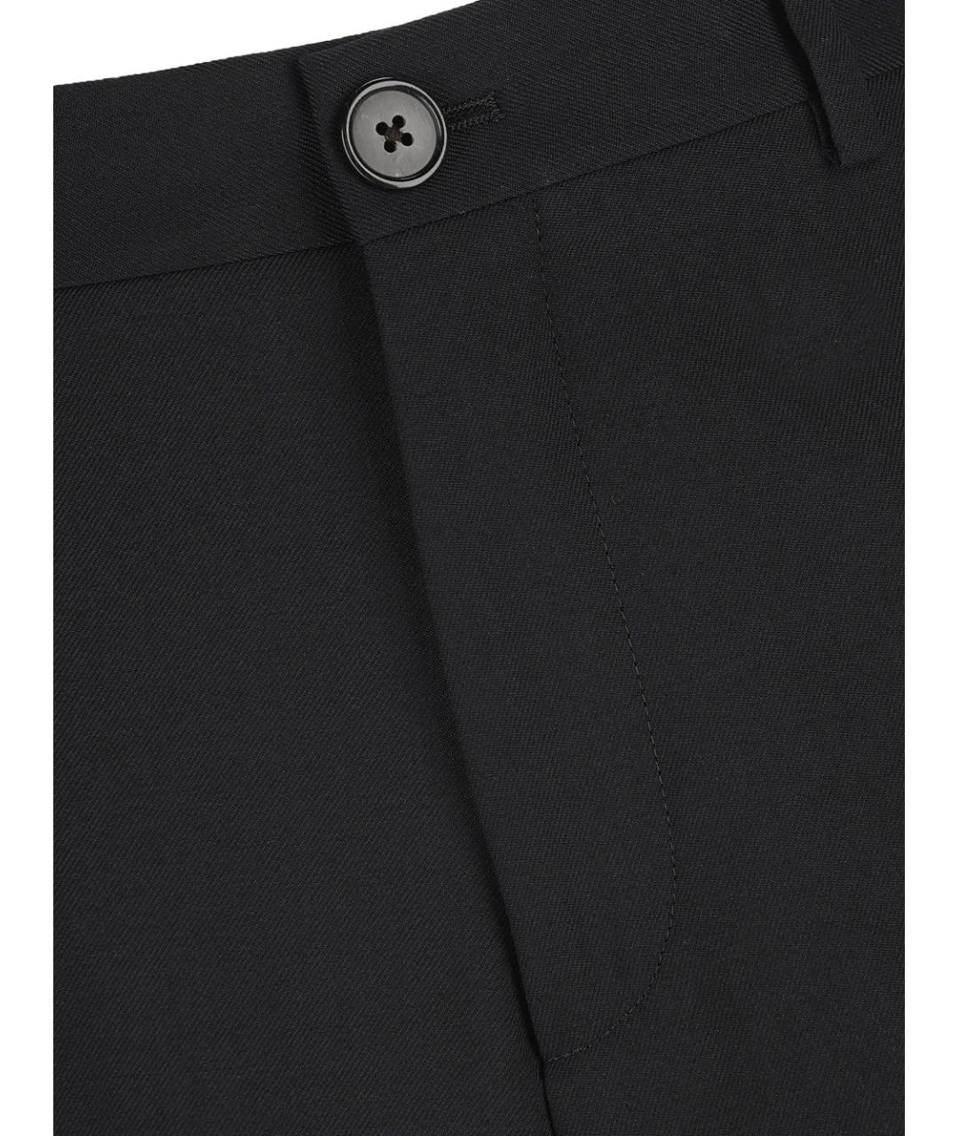 CELINE Черные шерстяные прямые брюки, фото 3