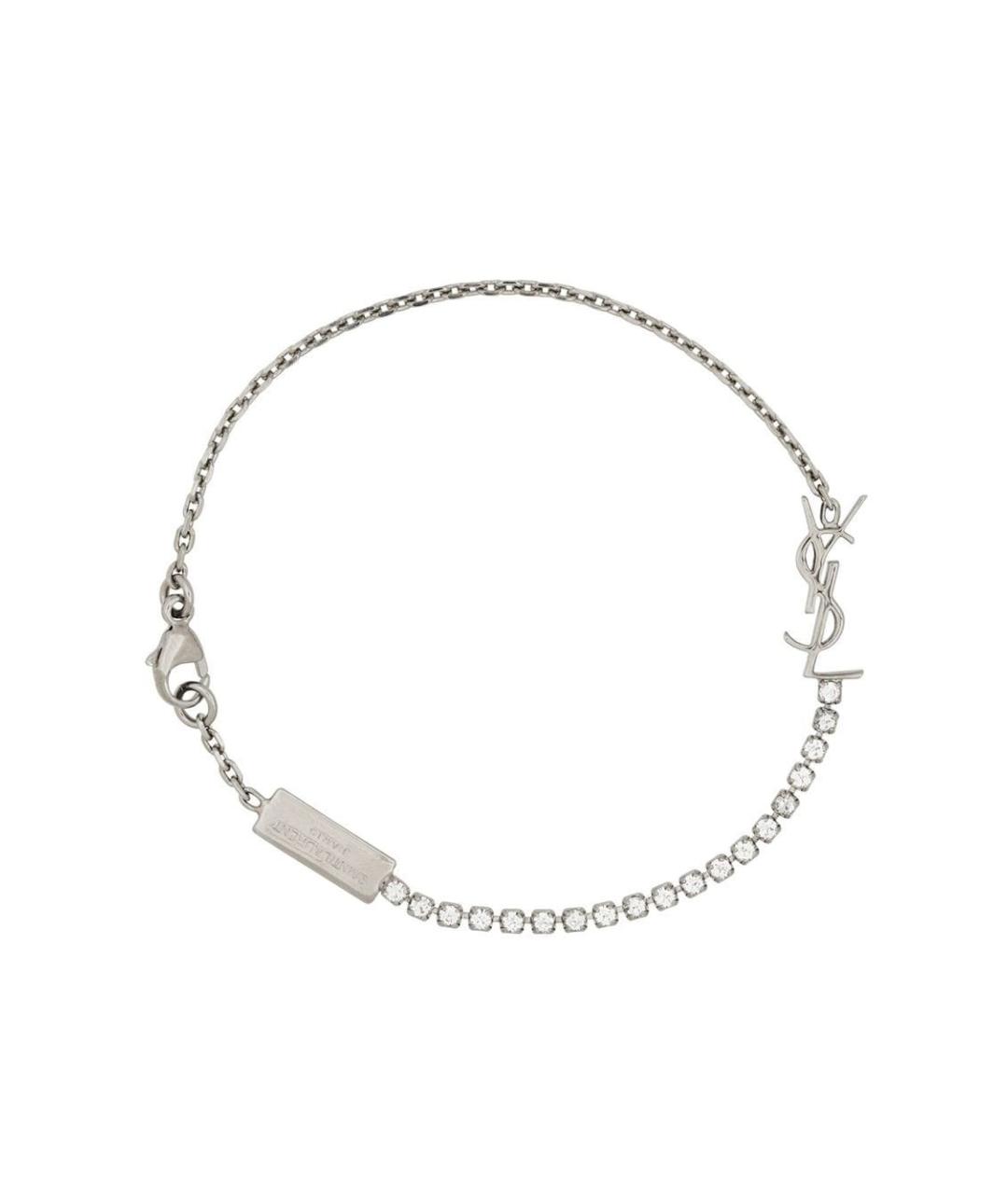 SAINT LAURENT Серебрянный металлический браслет, фото 1