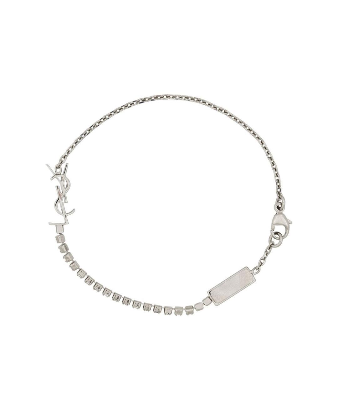 SAINT LAURENT Серебрянный металлический браслет, фото 2