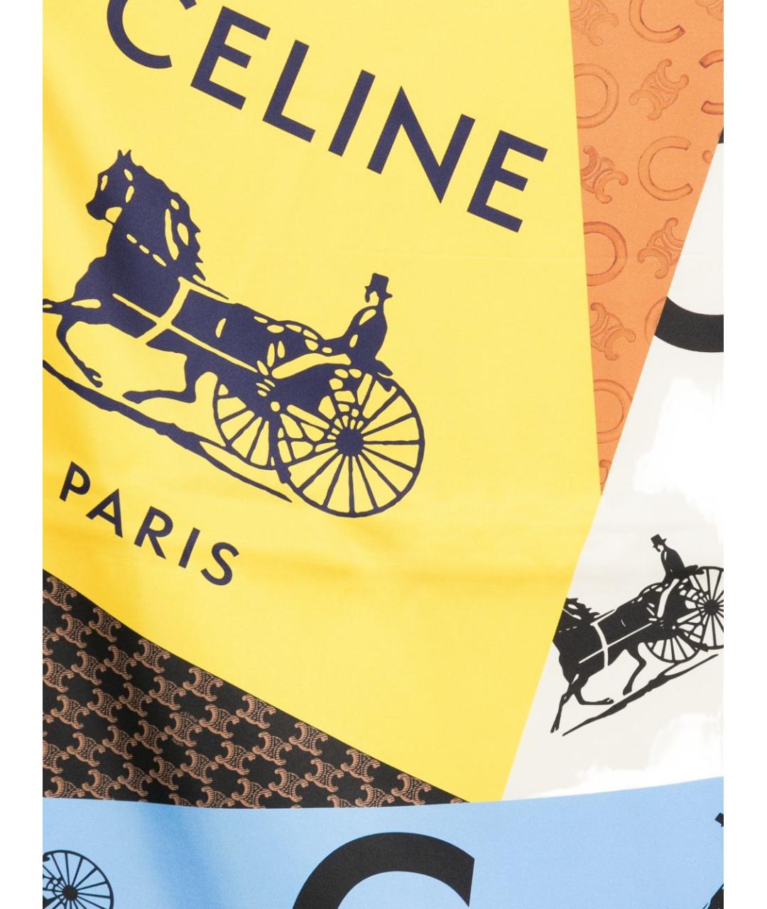 CELINE Мульти шелковый платок, фото 2