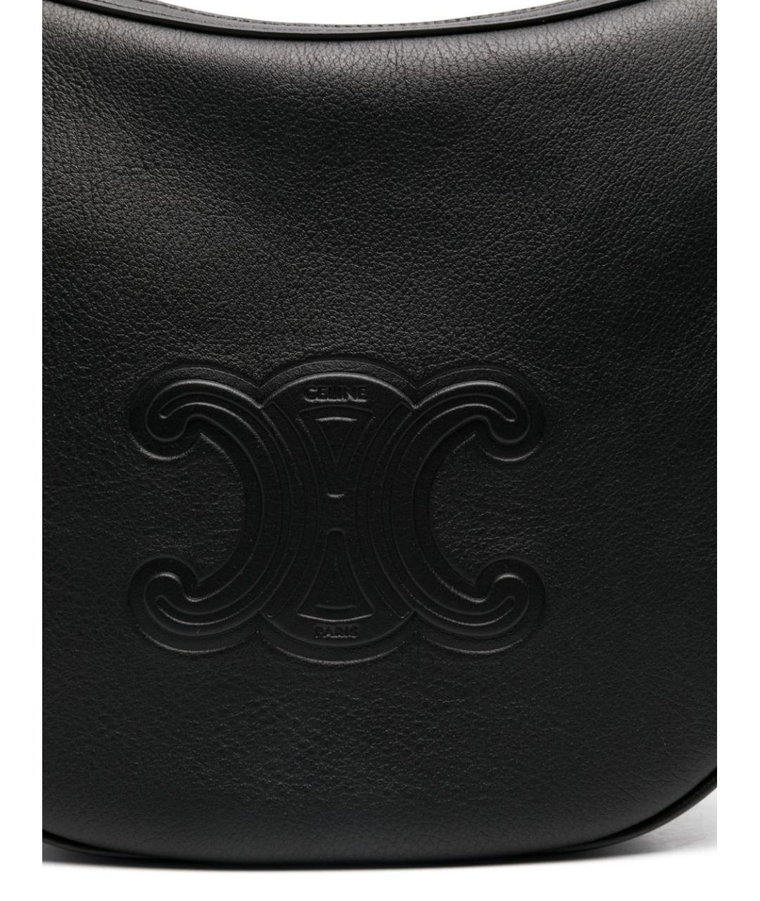 CELINE Черная кожаная сумка через плечо, фото 3