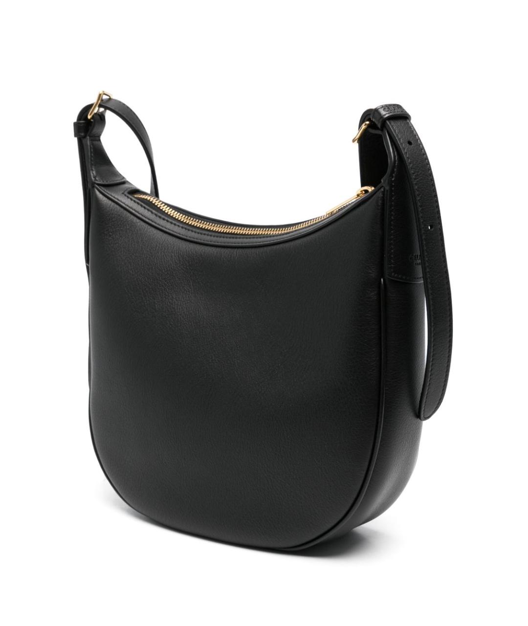 CELINE Черная кожаная сумка через плечо, фото 2