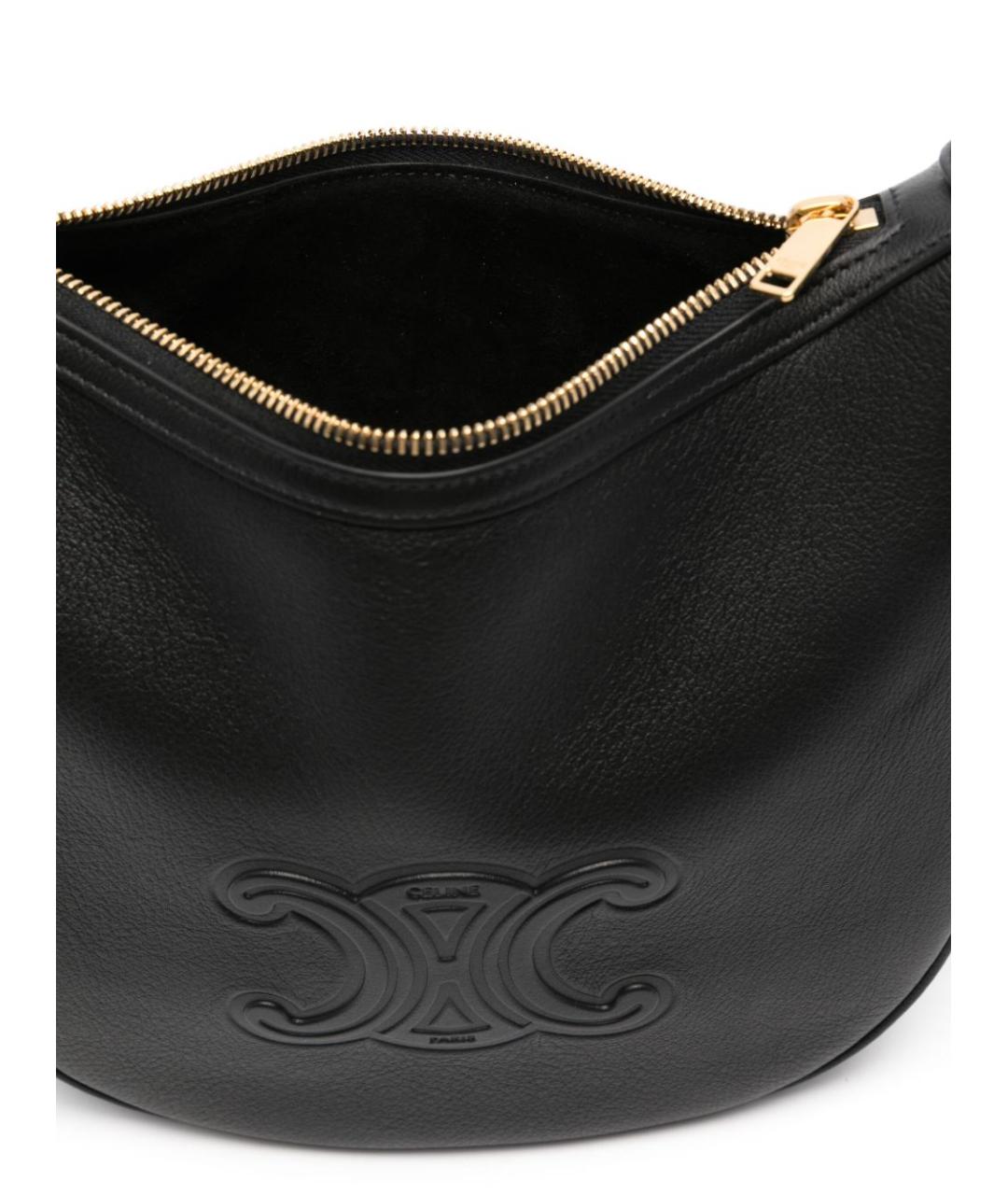 CELINE Черная кожаная сумка через плечо, фото 5