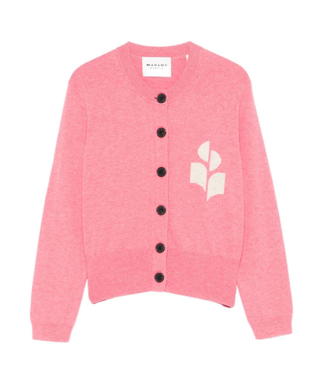 ISABEL MARANT ETOILE Розовый шерстяной кардиган, фото 1