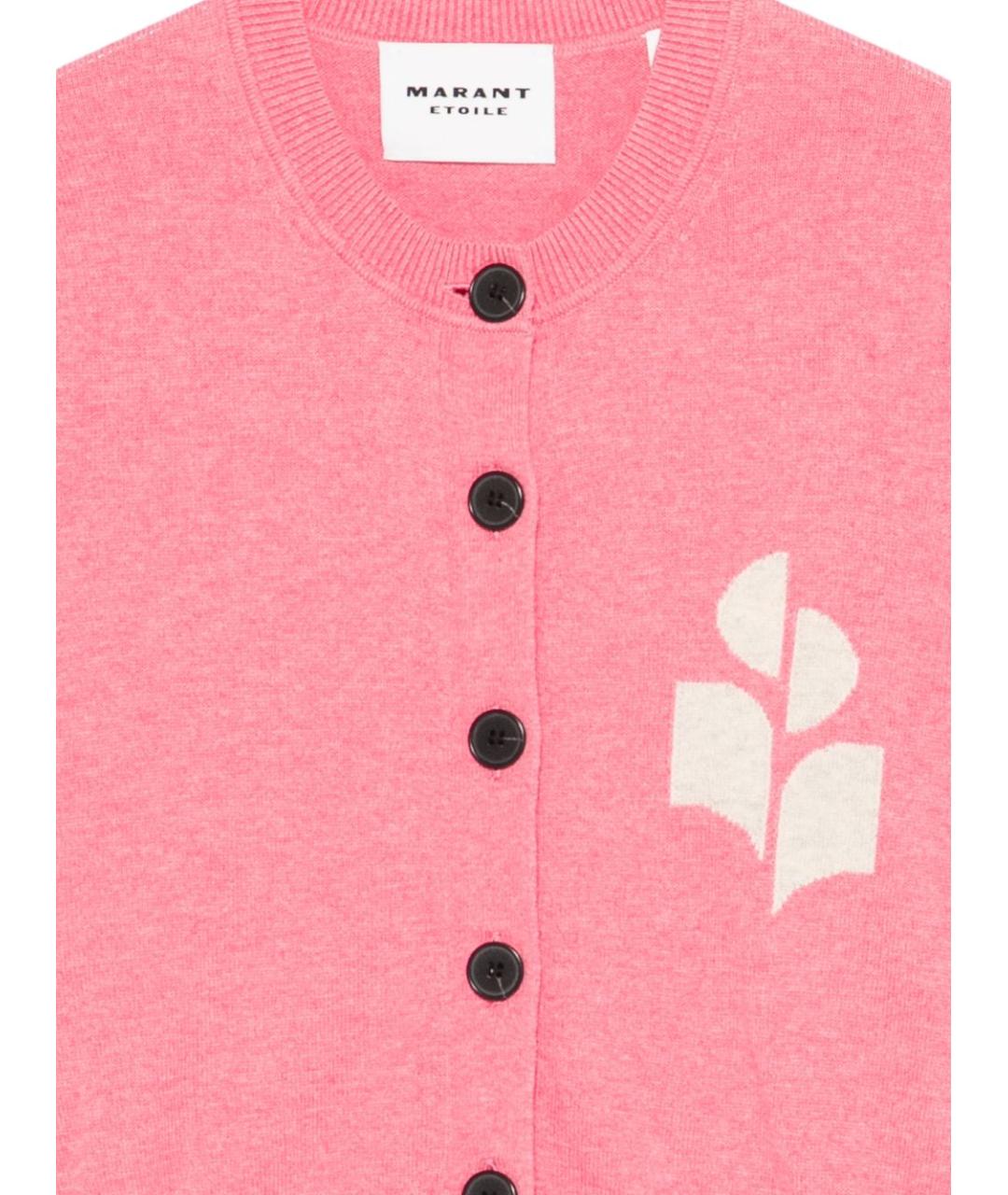 ISABEL MARANT ETOILE Розовый шерстяной кардиган, фото 3